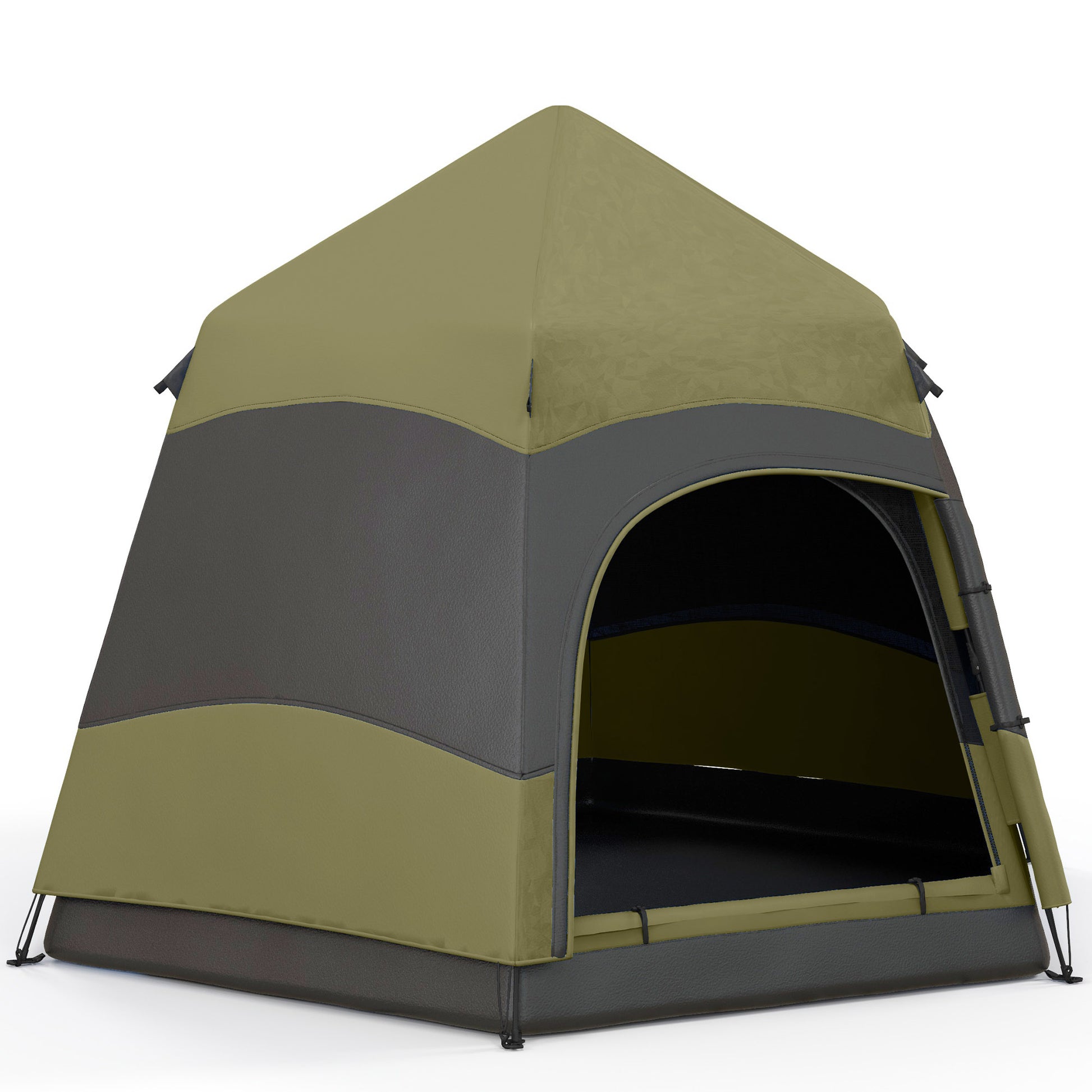 Six Man Hexagon Camping Tent with Hang Hook and Carry Bag
