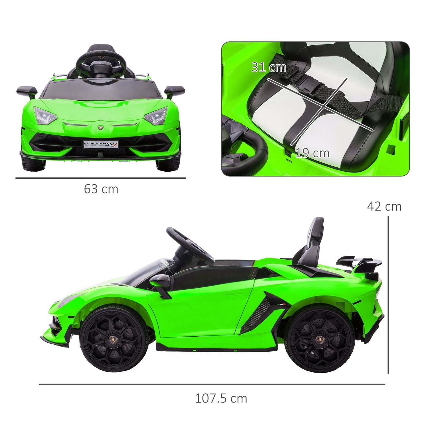 Lamborghini Licensed 12V kids Electric Car w/ Butterfly Doors