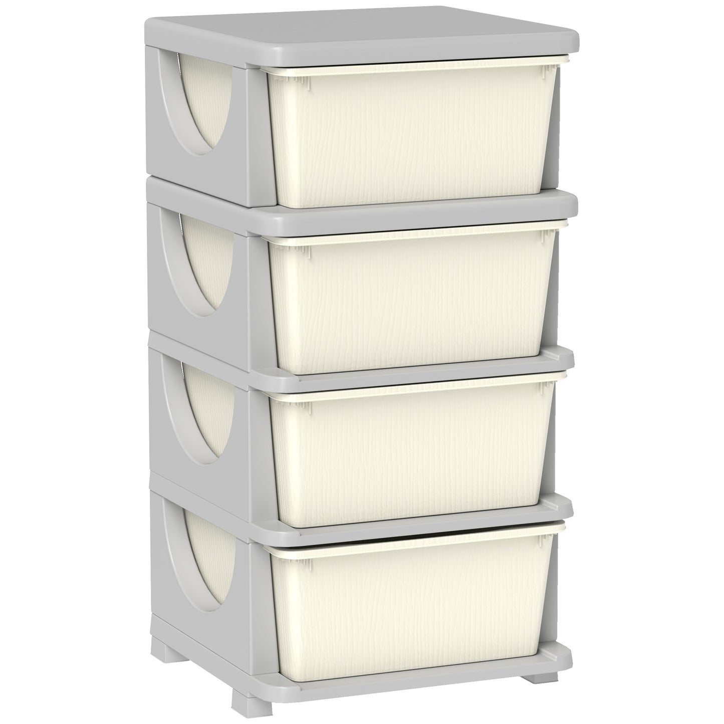 Four-Tier Kids Storage Boxes, with Four Drawers