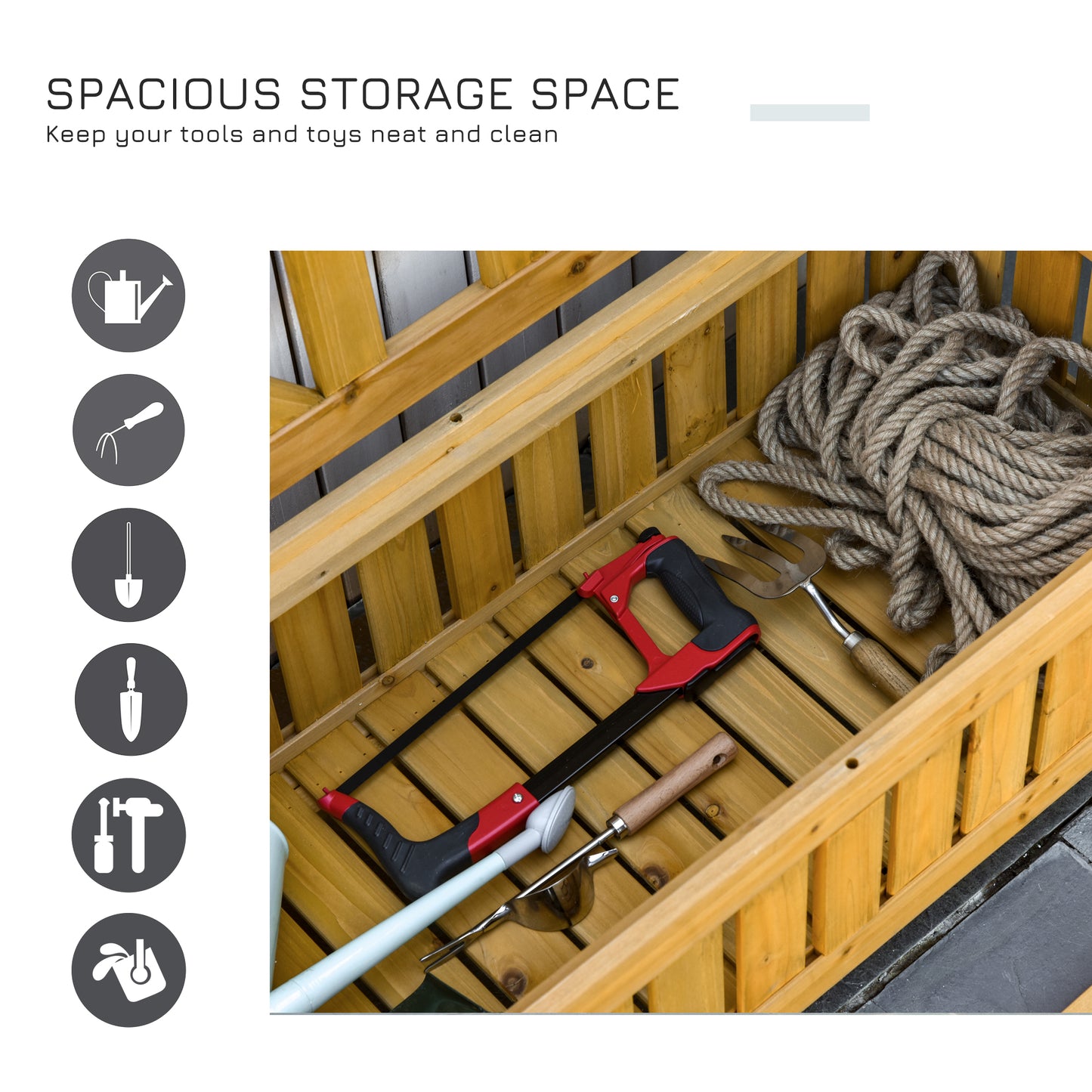2-Seater Garden Storage Bench