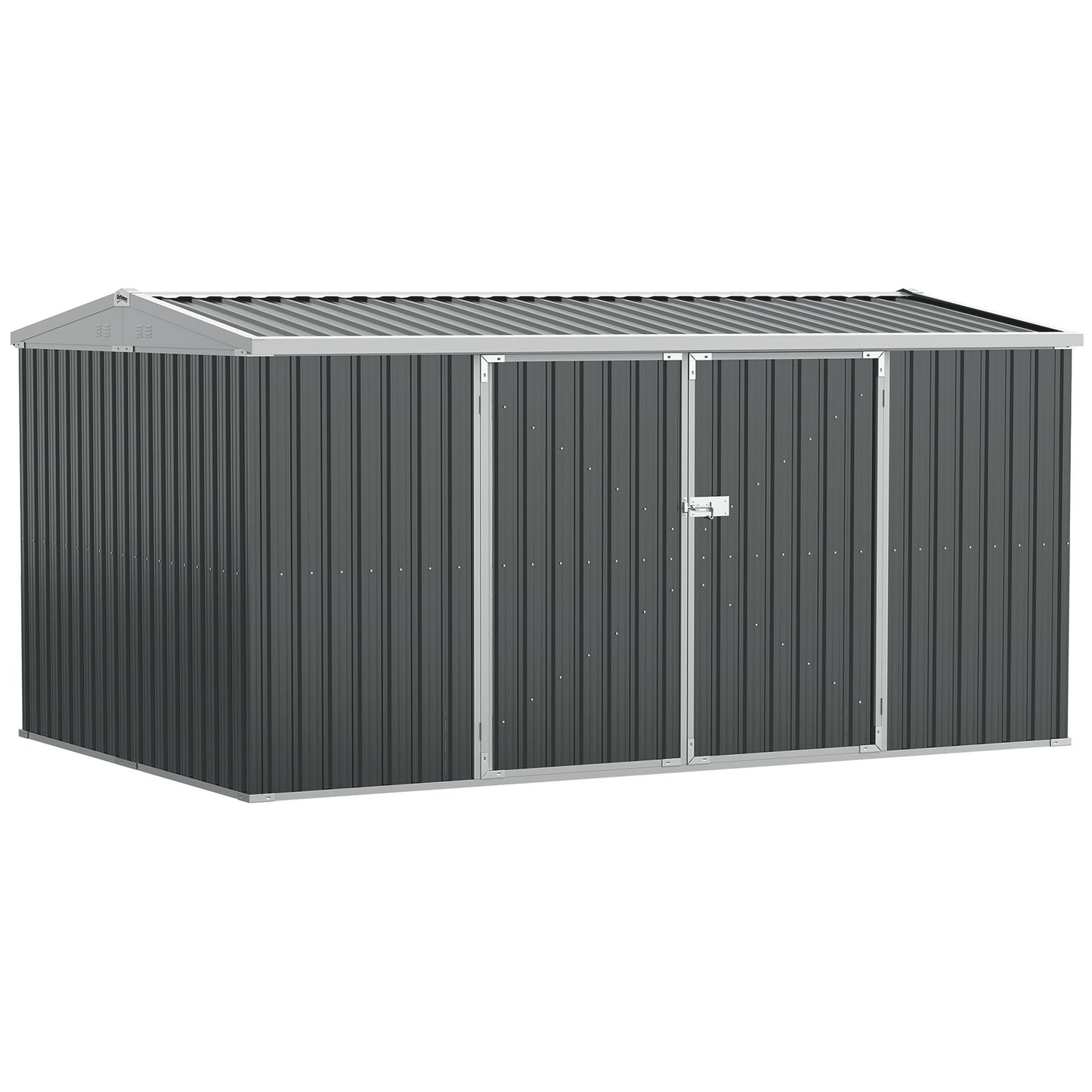 14 x 8ft Outdoor Garden Metal Storage Shed with Lockable Door