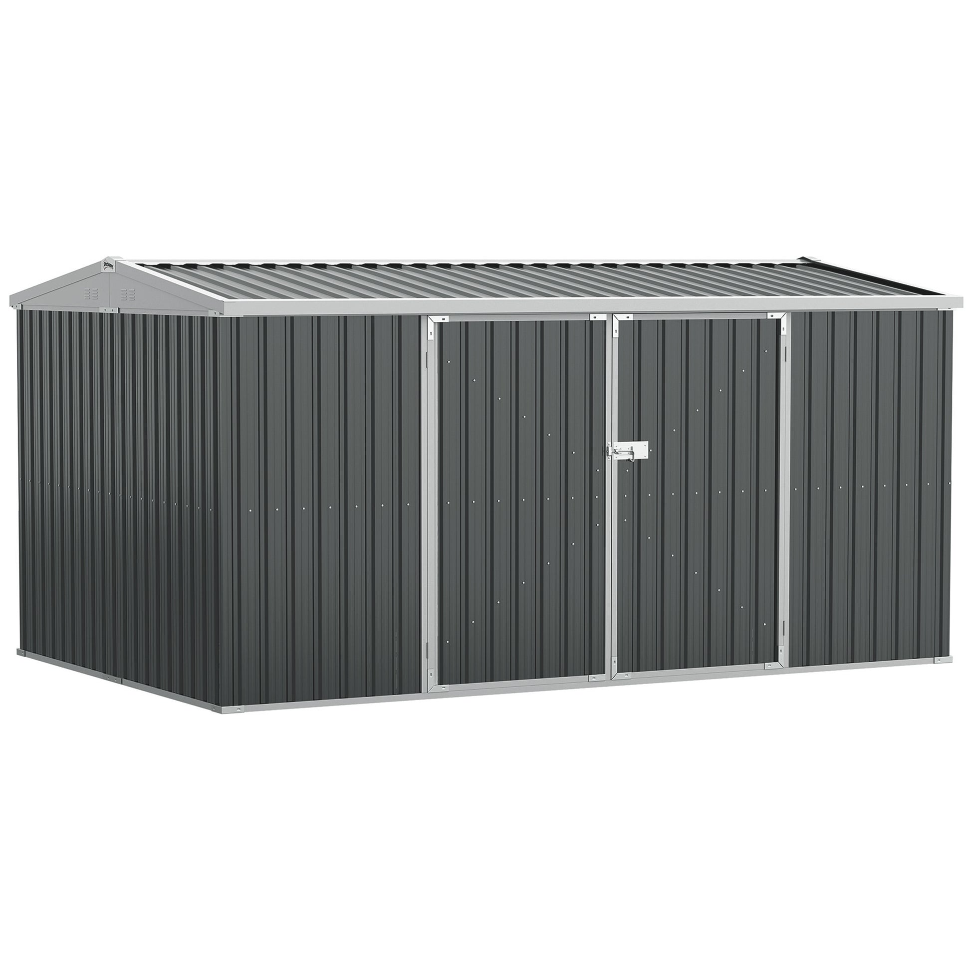 14 x 8ft Outdoor Garden Metal Storage Shed with Lockable Door