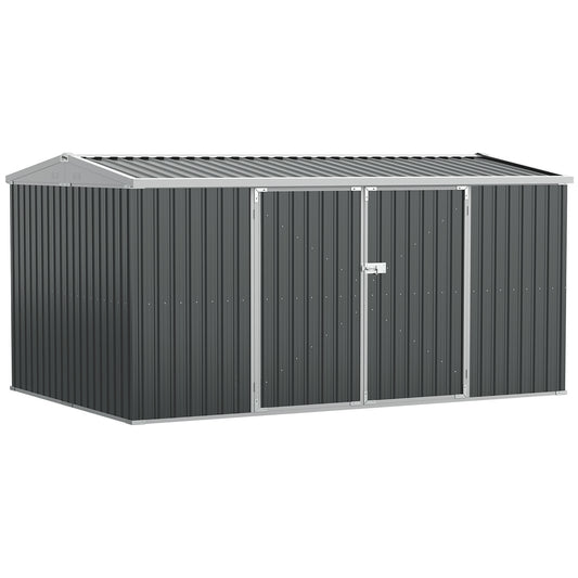 14 x 8ft Outdoor Garden Metal Storage Shed with Lockable Door