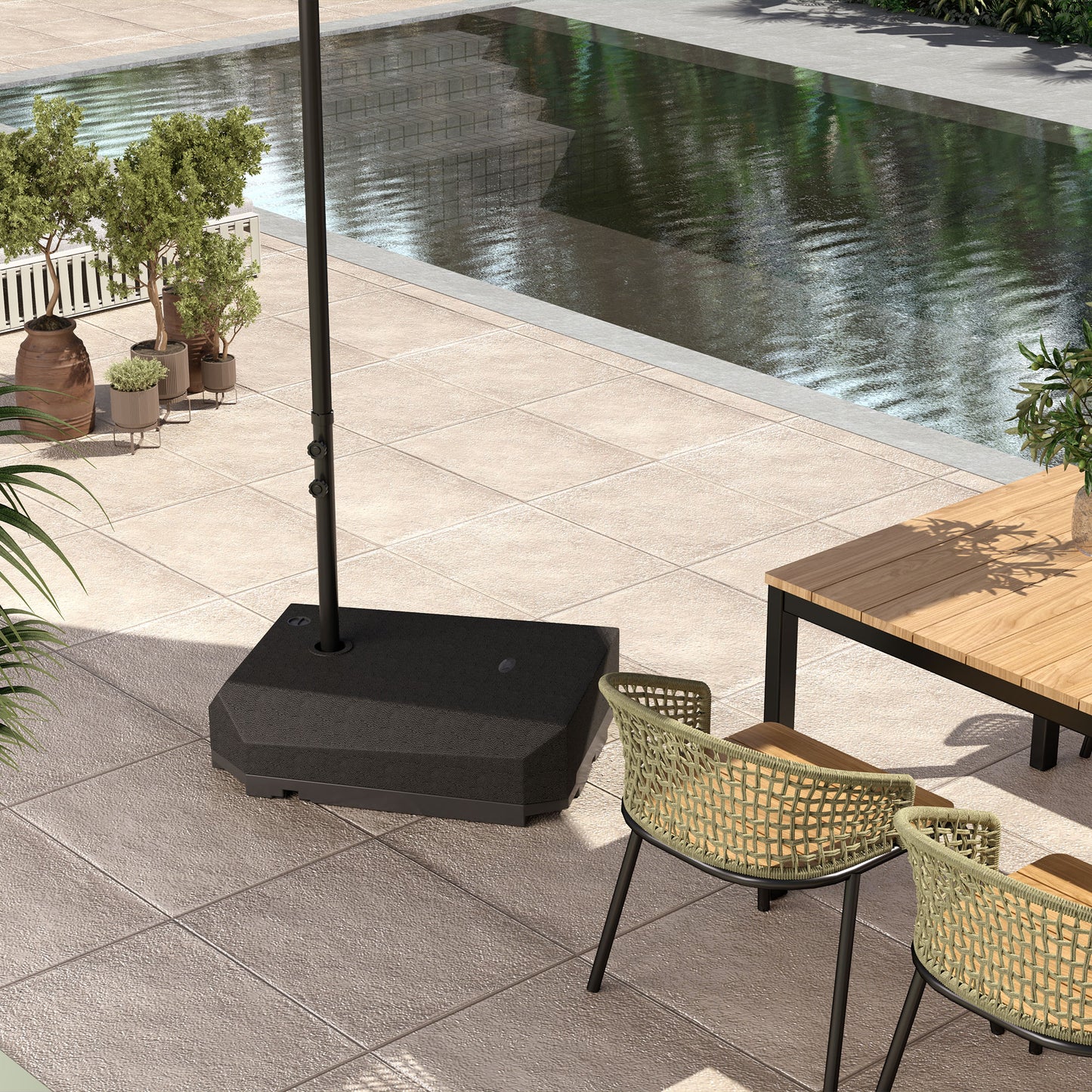 Parasol Base Plastic Umbrella Stand for Cantilever Parasol