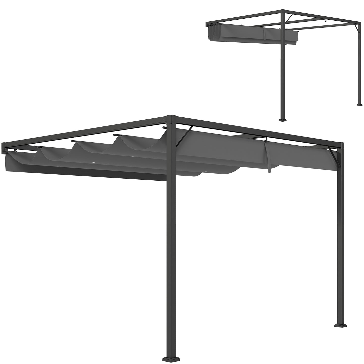 3 x 3 m Pergola, with Sliding Canopy