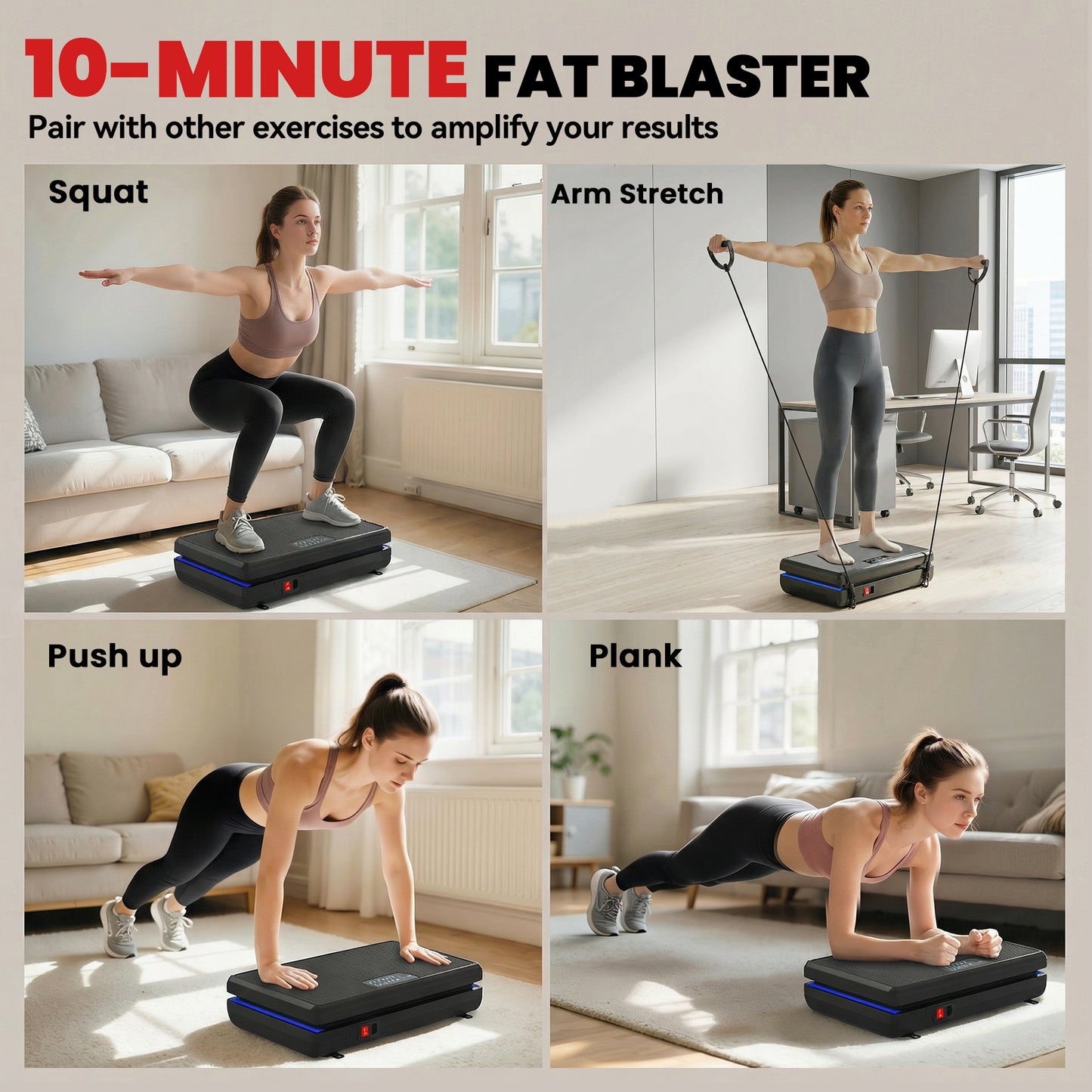 Vibration Plate Exercise Machine with 120 Speed Levels, 5 Programs (1)
