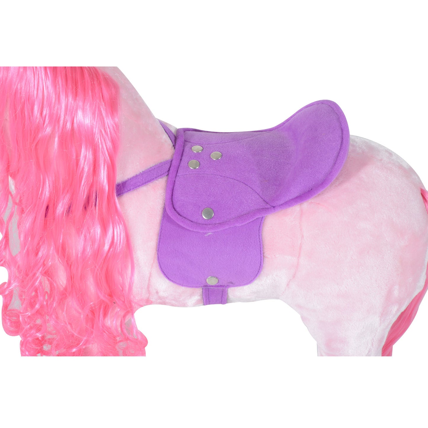 Plush Walking Horse Ride On Toy with Wheels