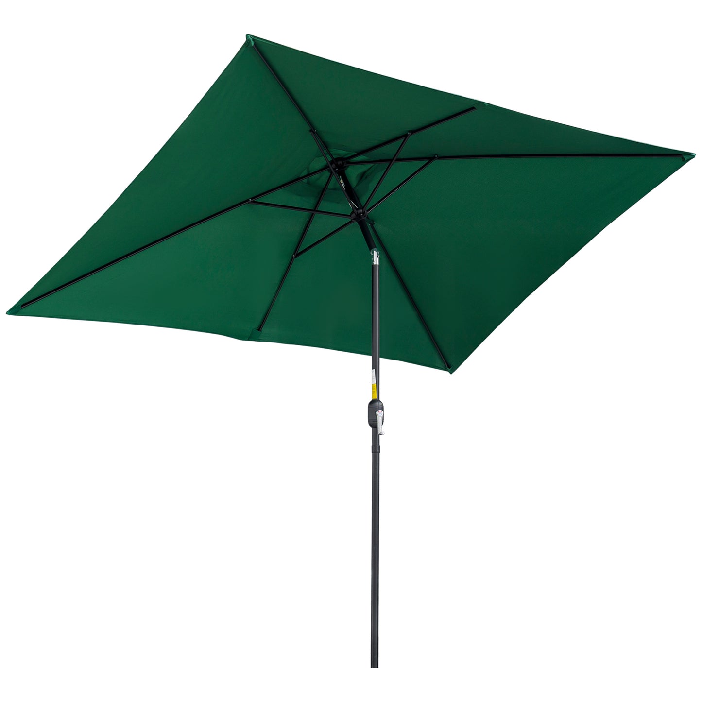 3x2m Garden Parasol Umbrella with Aluminium Pole, Tilt and Crank