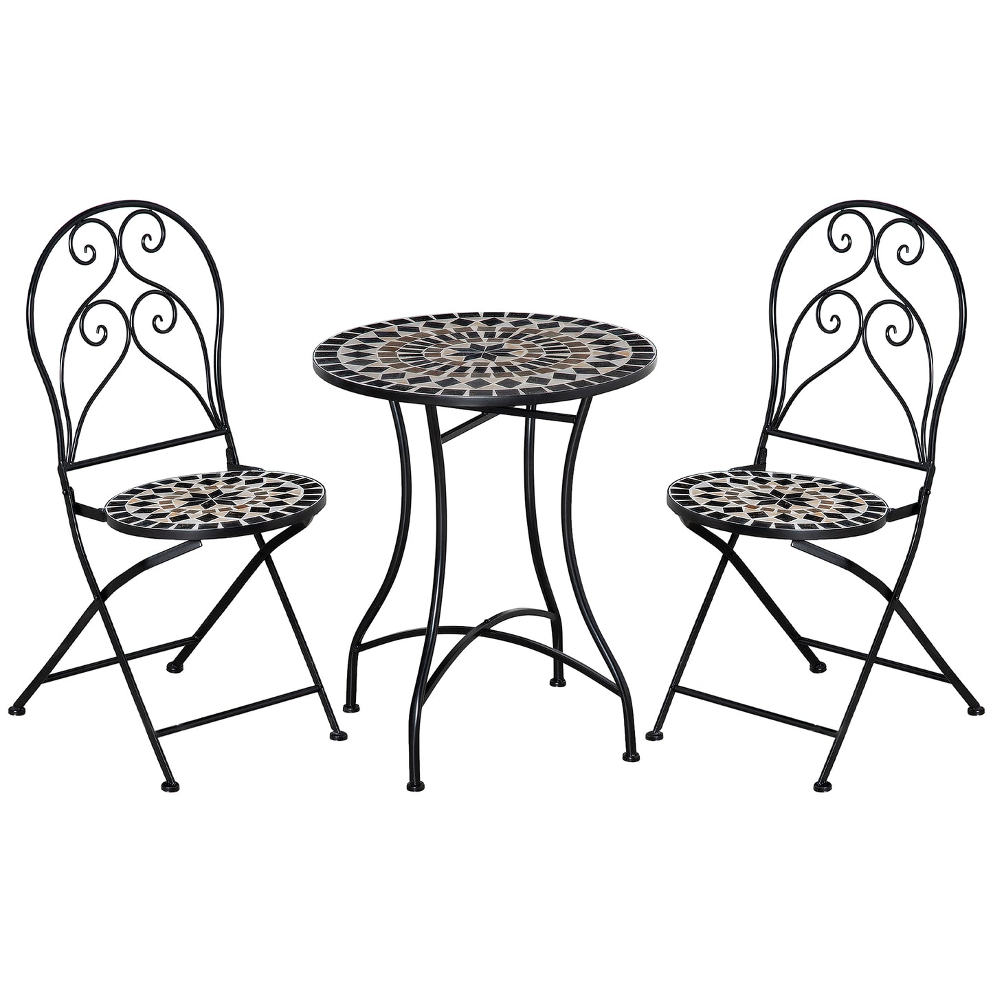 3 Pieces Garden Bistro Set with Coffee Table