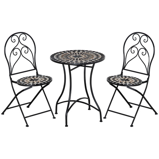 3 Pieces Garden Bistro Set with Coffee Table