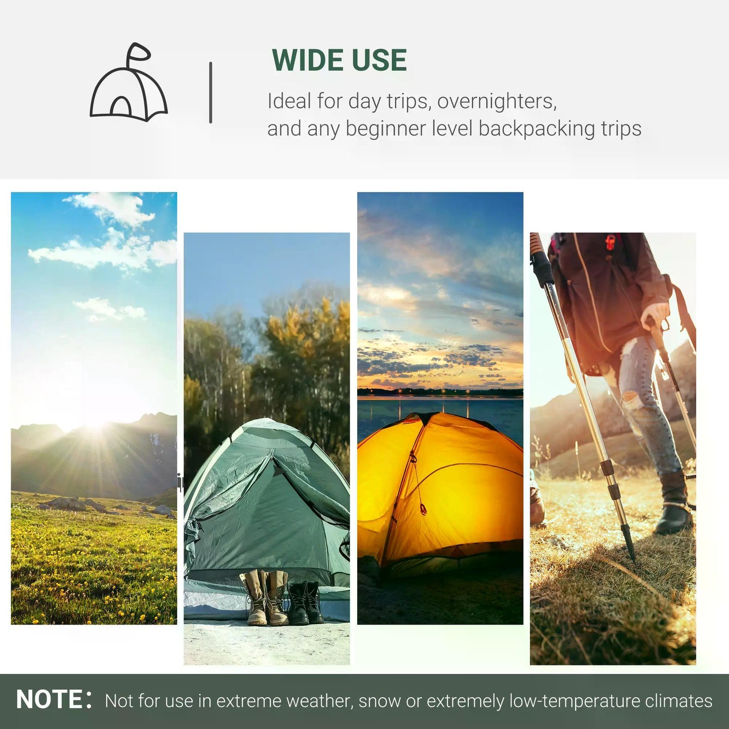 Dome Tent for 3-4 Person Family Tent with Large Windows Waterproof
