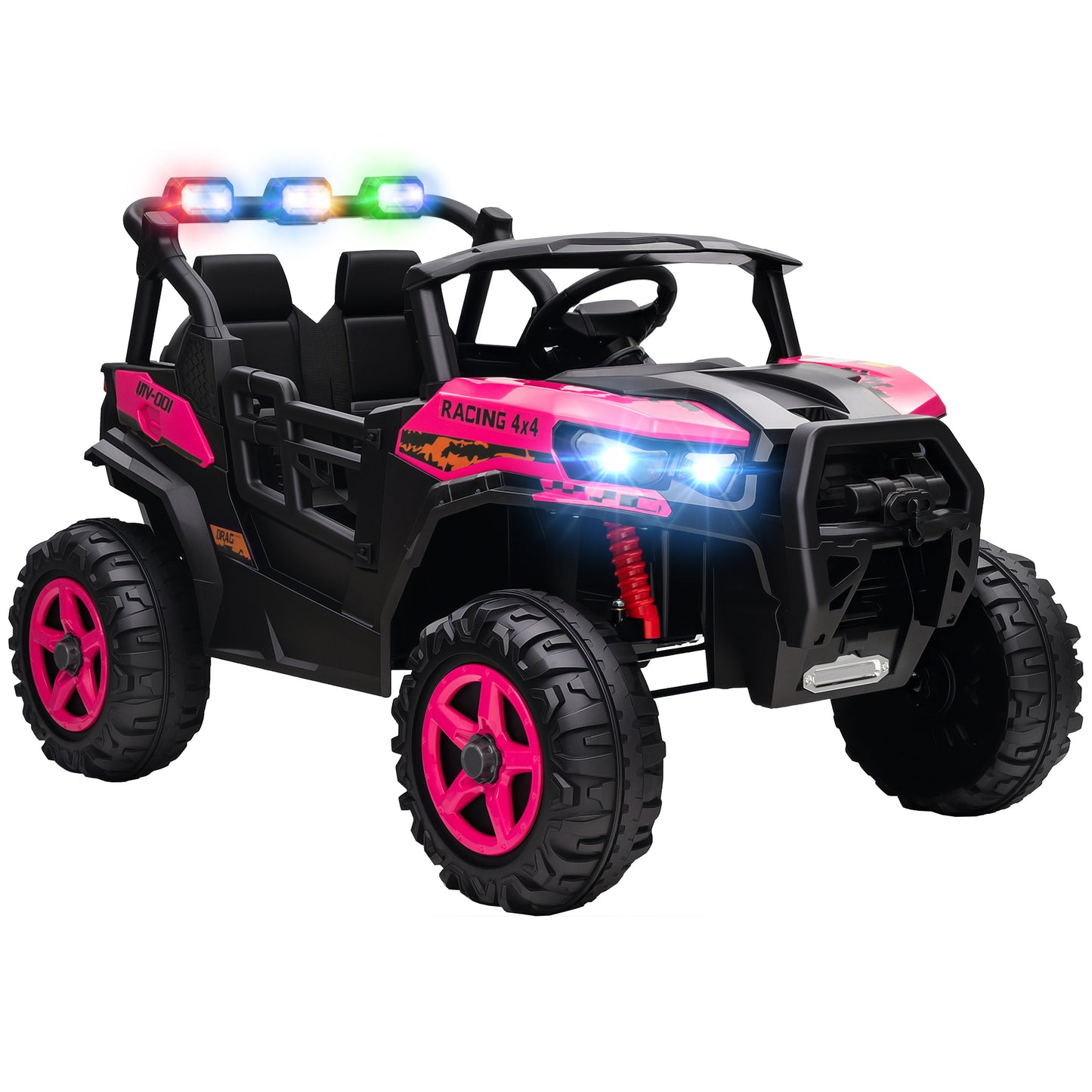 24V Electric Ride on Car, 2-Seater Electric Car for Kids with Remote