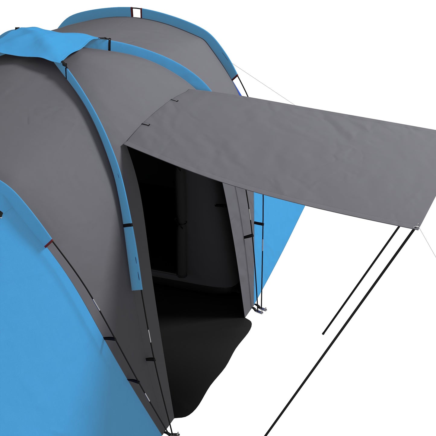 Large Camping Tent Tunnel Tent with 2 Bedroom and Living Area