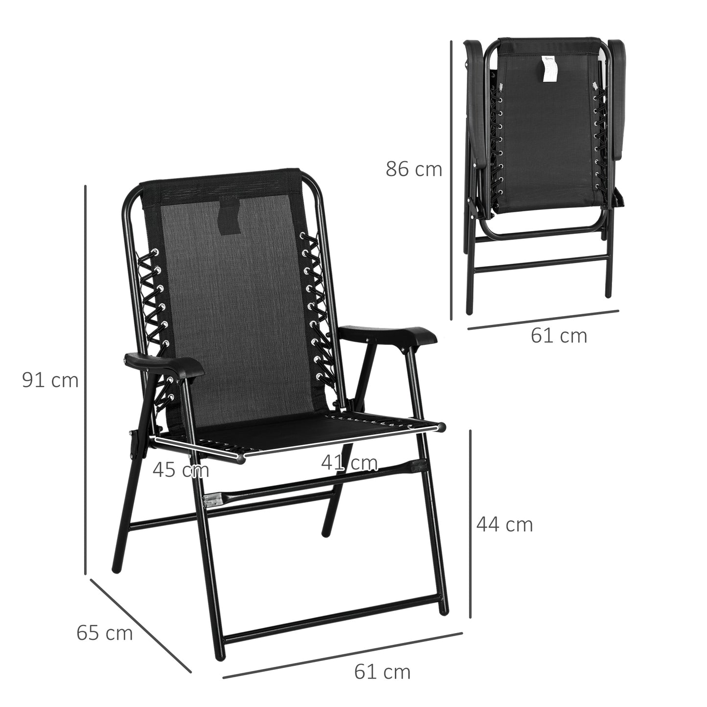 4 Pcs Patio Folding Chair Set