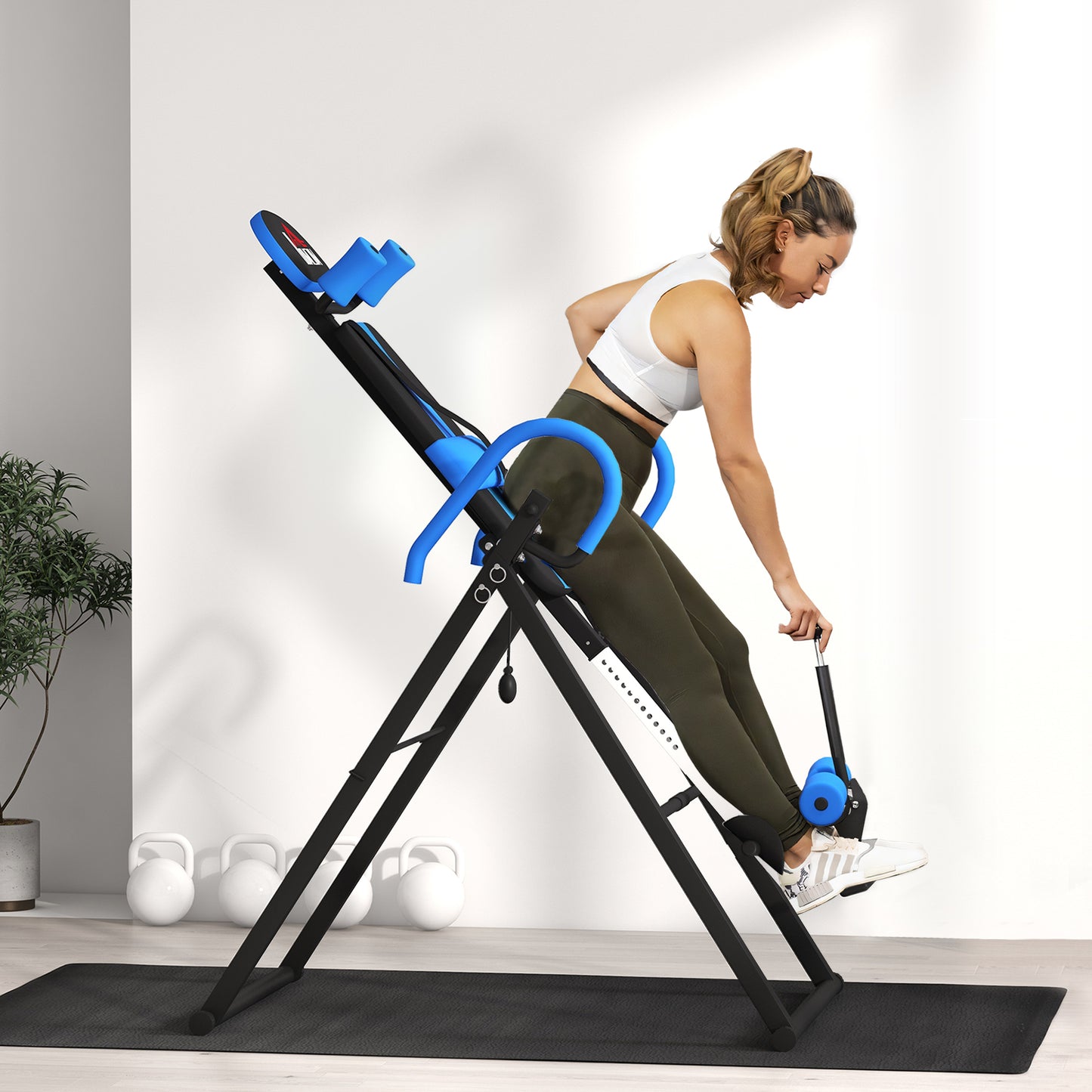 Gravity Inversion Table with Safety Belt Adjustable Hand Stand