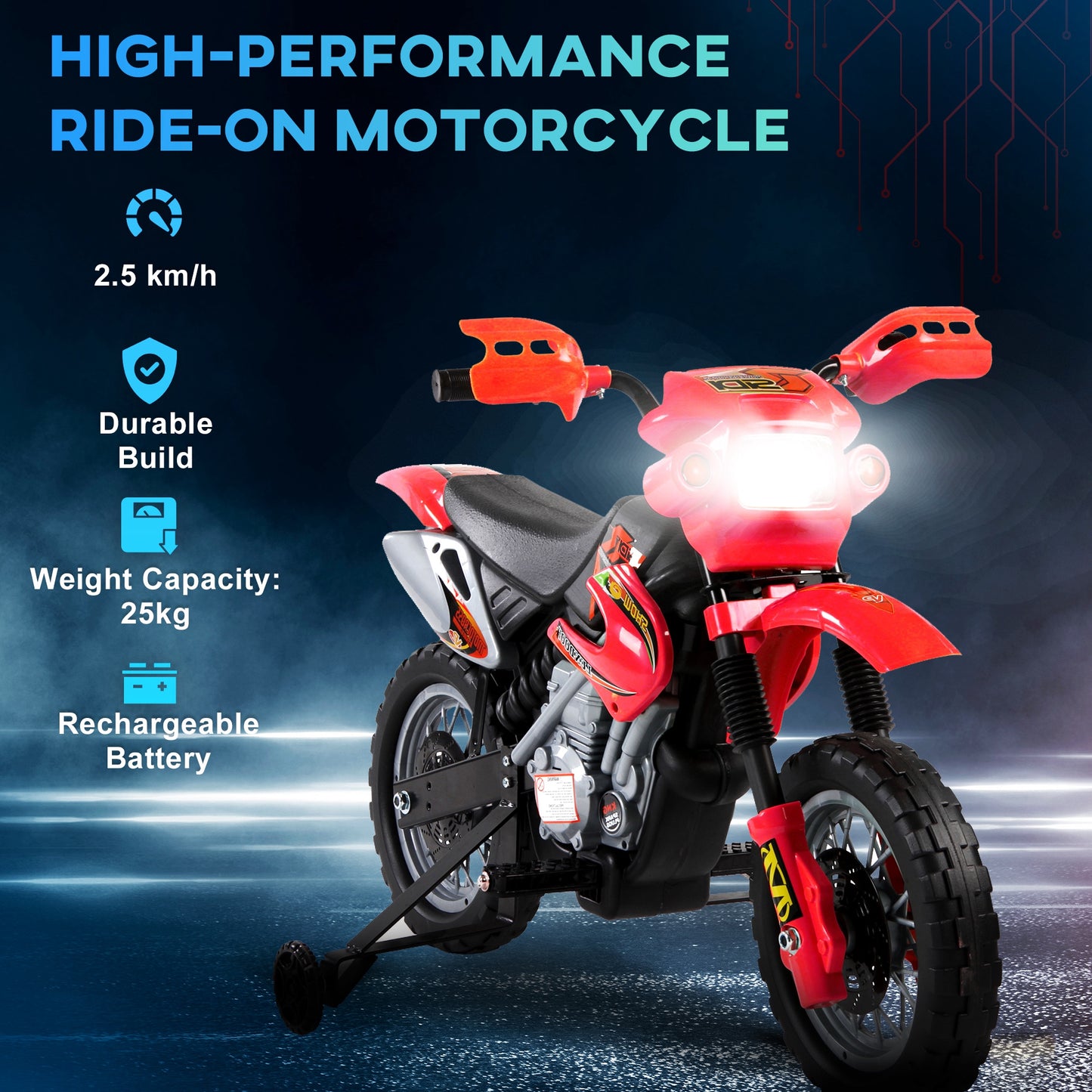 6V Kids Child Electric Motorbike Ride on Motorcycle Scooter