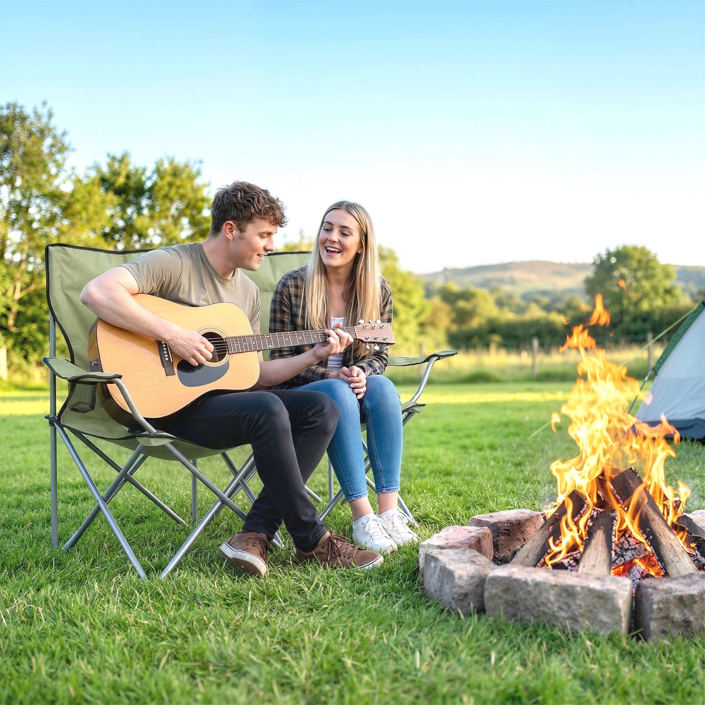 Camping Chair Set of 2 Portable Folding Outdoor Camp Chair