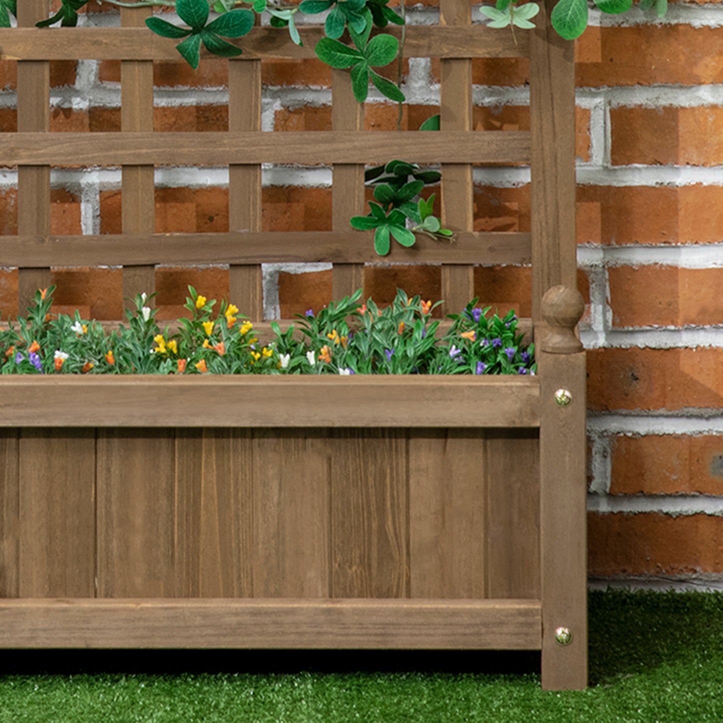 Garden Planters with Trellis for Climbing Vines (2)