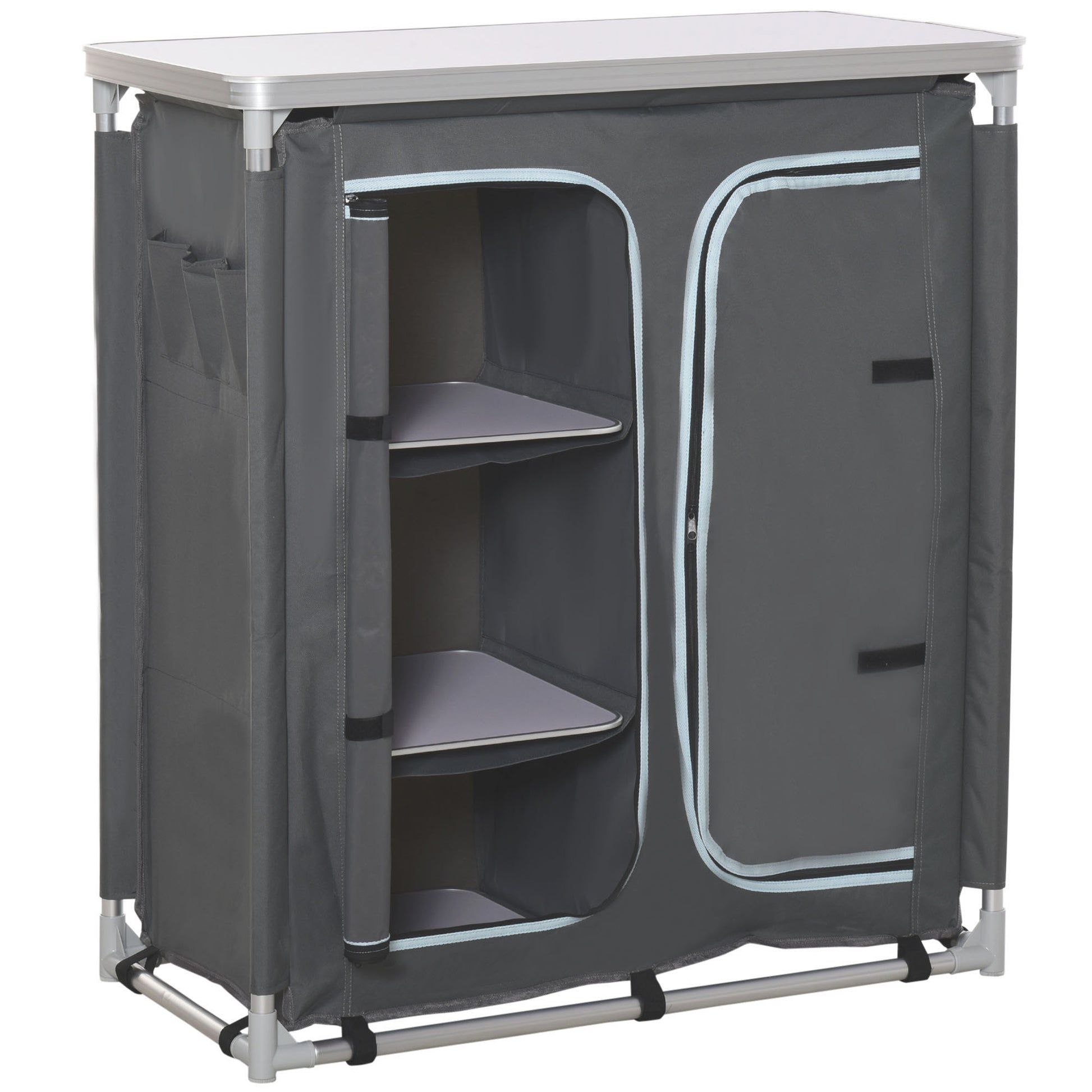 Aluminum Camping Cupboard, Camping Kitchen Station Cook Table