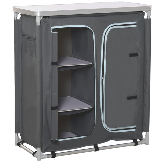 Aluminum Camping Cupboard, Camping Kitchen Station Cook Table