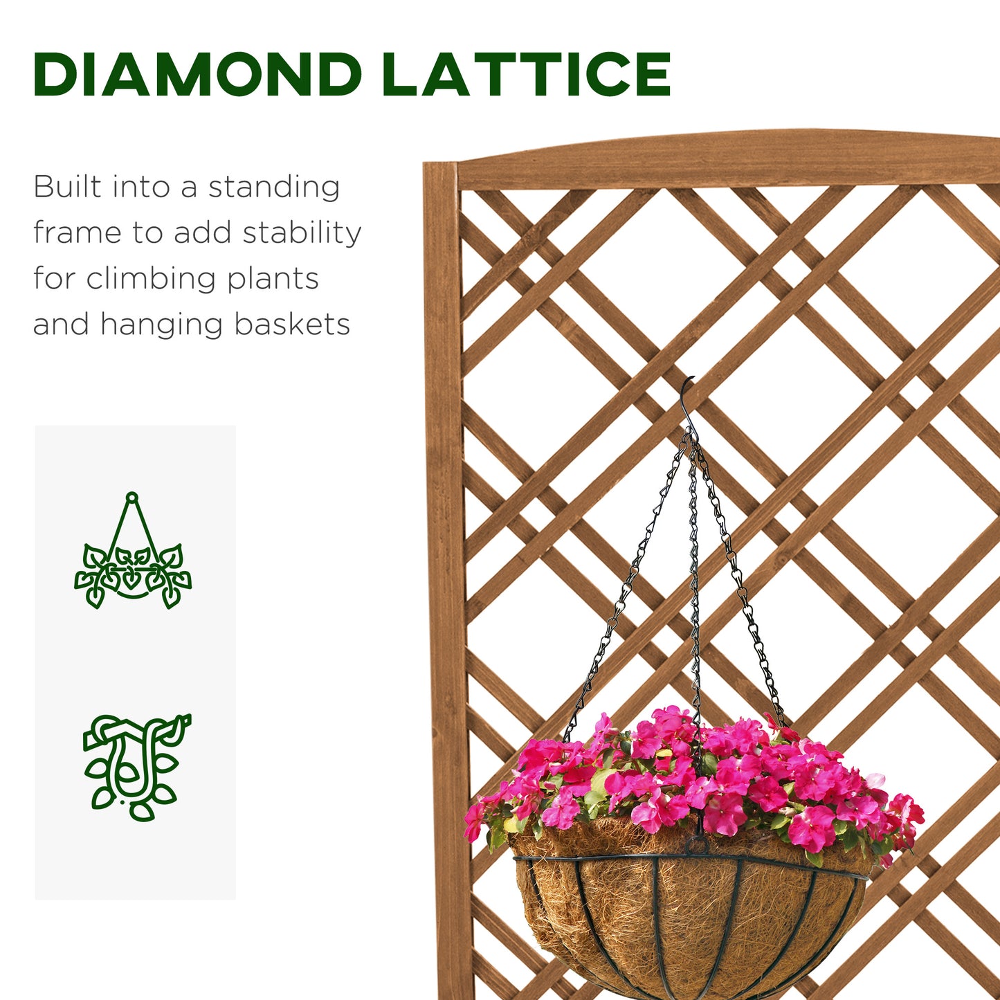 Garden Planter with Trellis