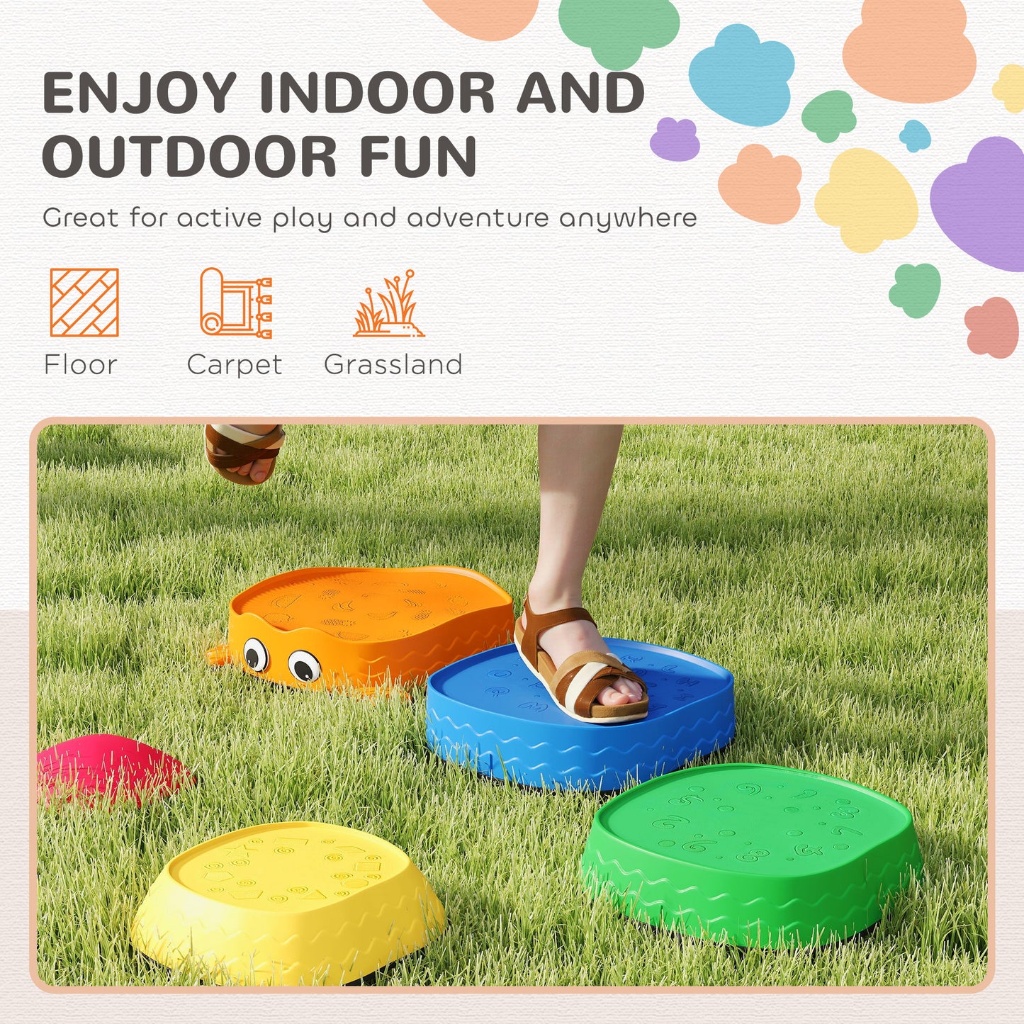 5PCS Sensory Stepping Stones for Toddlers