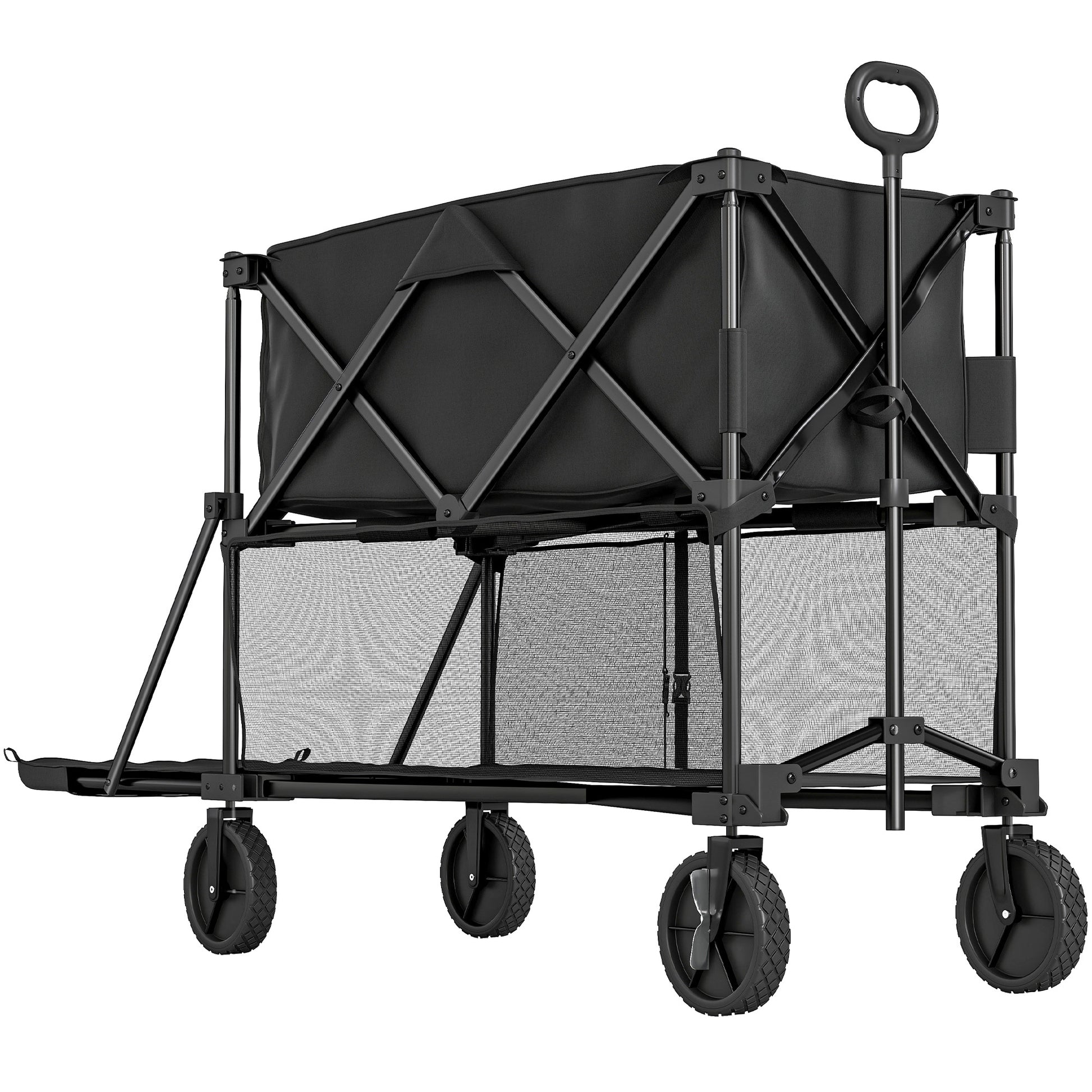 Double Decker Folding Festival Trolley on Wheels