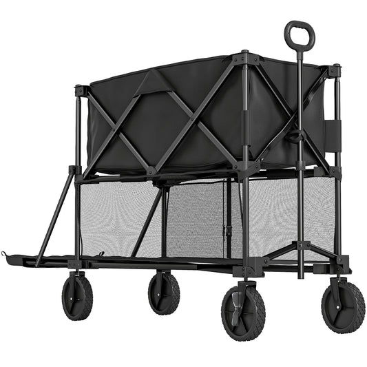 Double Decker Folding Festival Trolley on Wheels