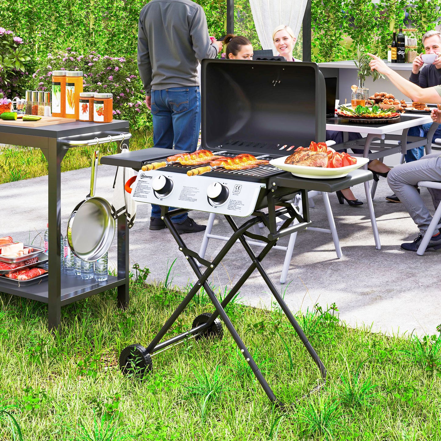 Two-Burner Portable Suitcase BBQ