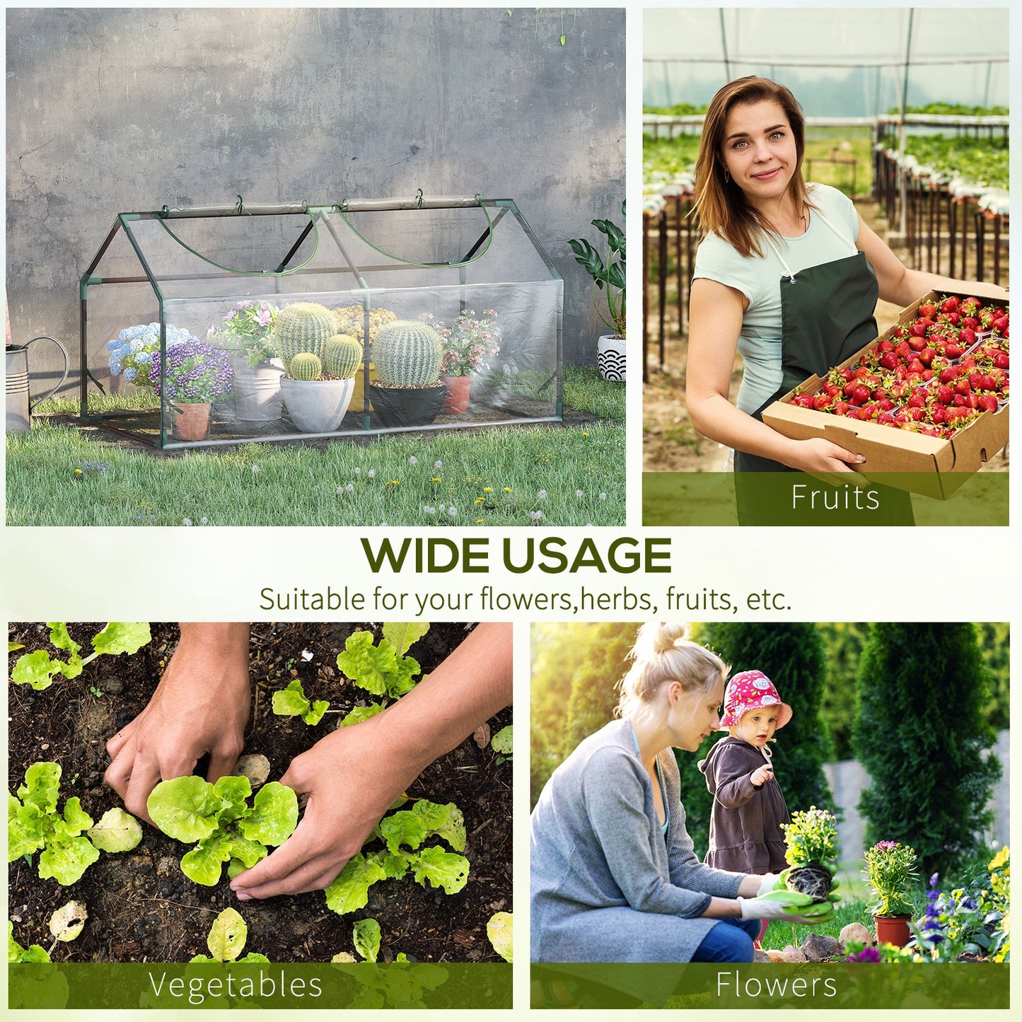 Mini Greenhouse Portable Flower Planter Vegetable Grow House