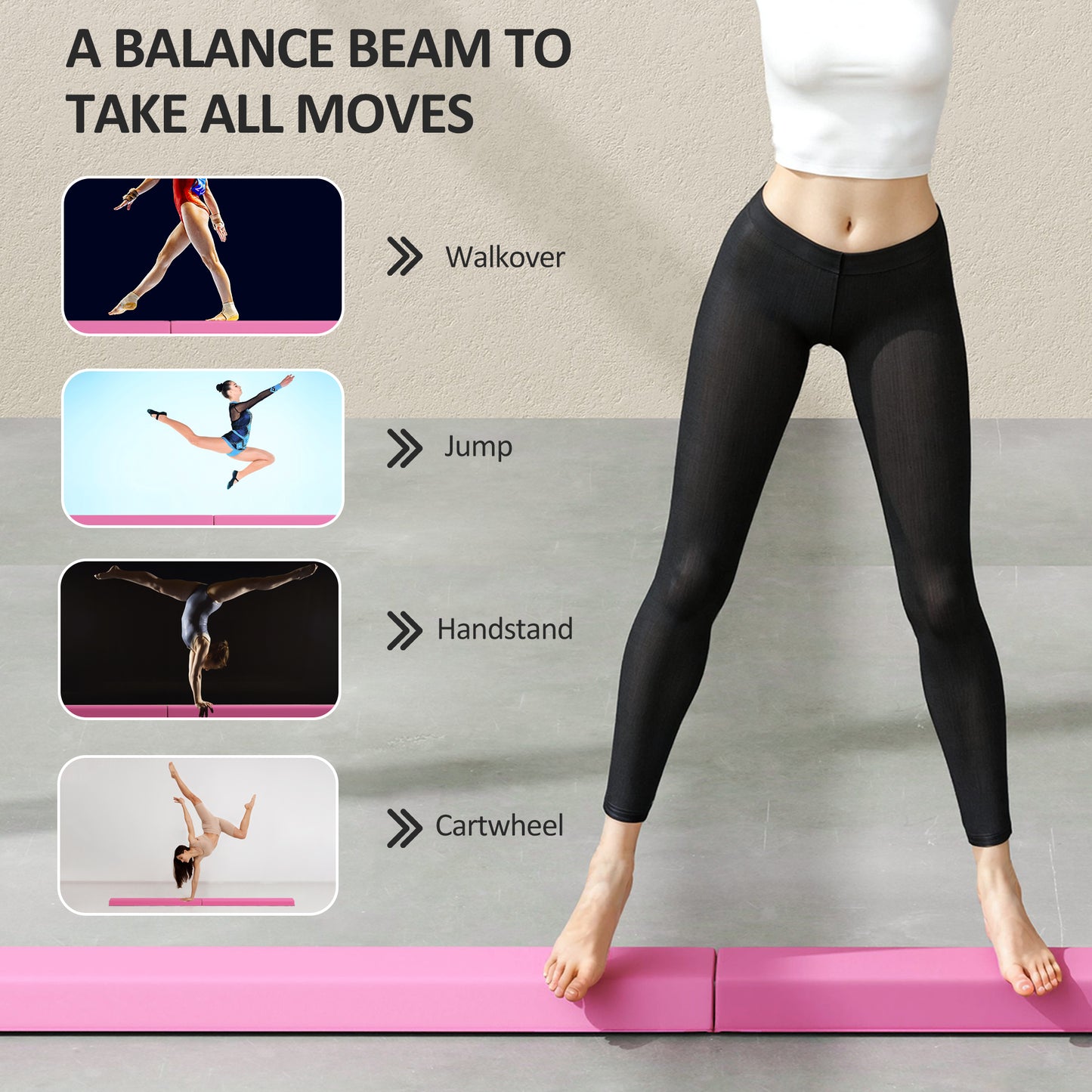 7.7ft Folding Gymnastics Beam
