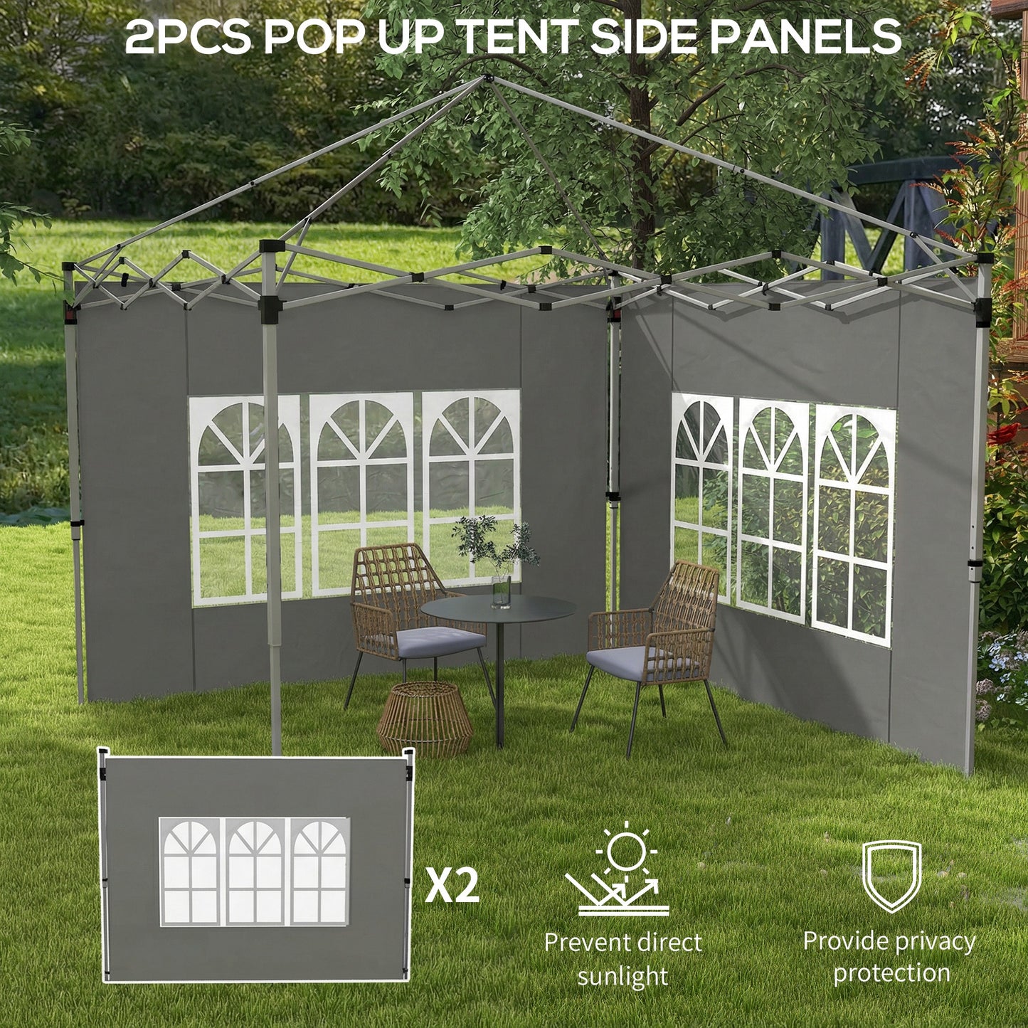Gazebo Side Panels, Sides Replacement with Window