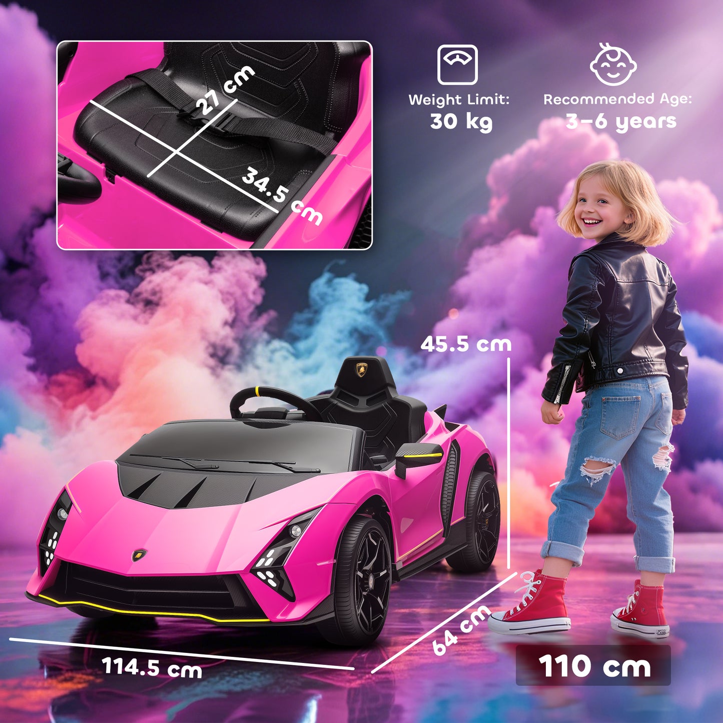 12V Lamborghini Autentica Licensed Kids Electric Car