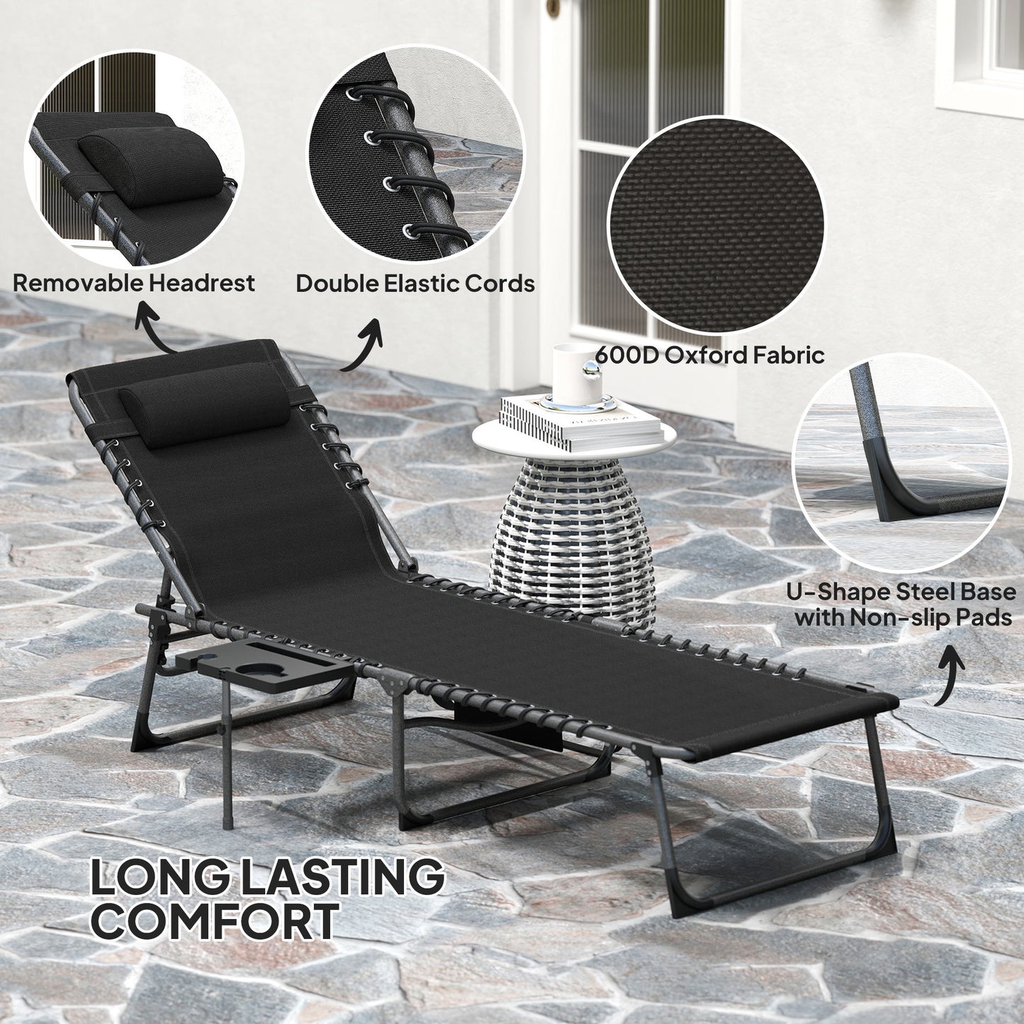 Five-Position Reclining Sun Lounger (3)