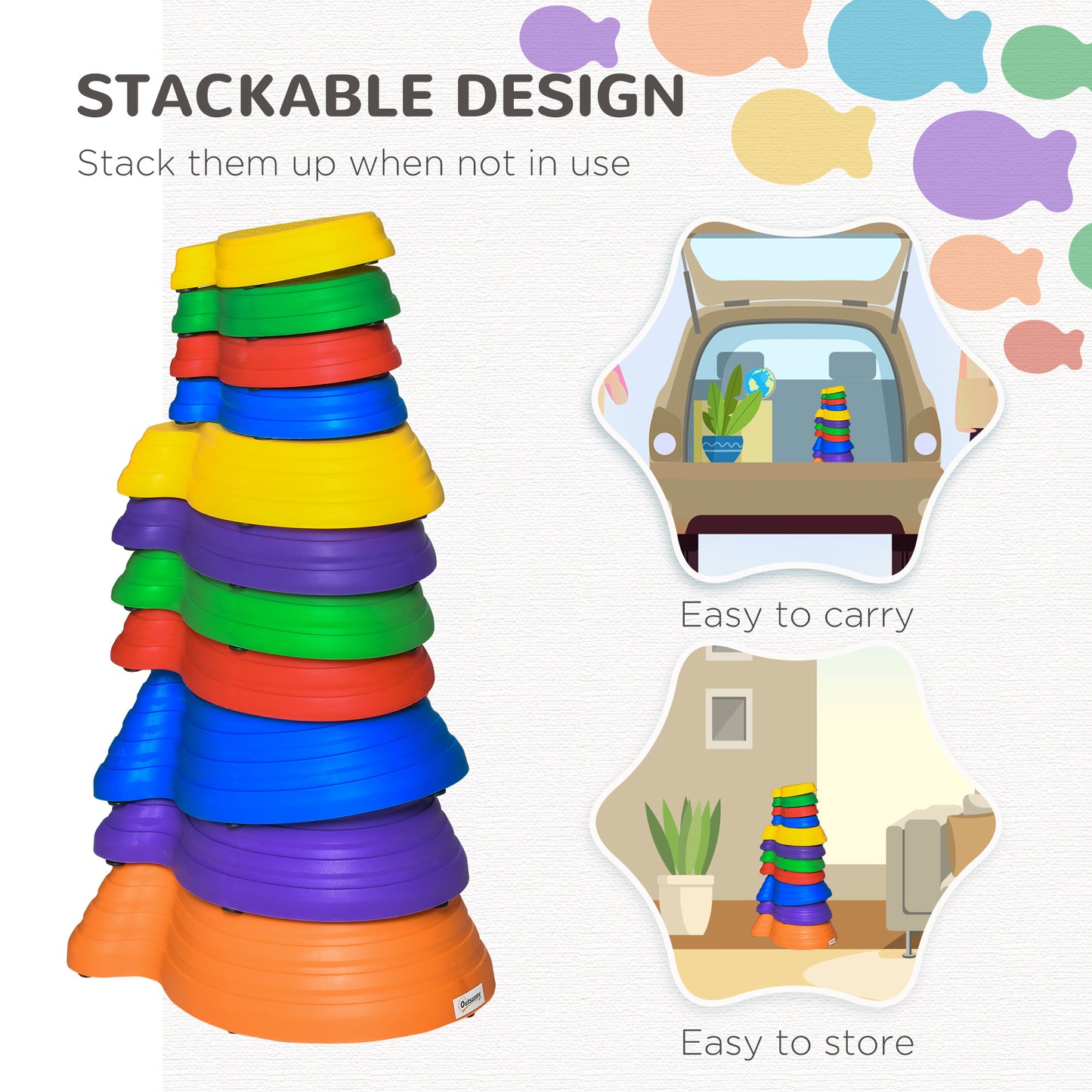11 Piece Kids Balance Stepping Stones