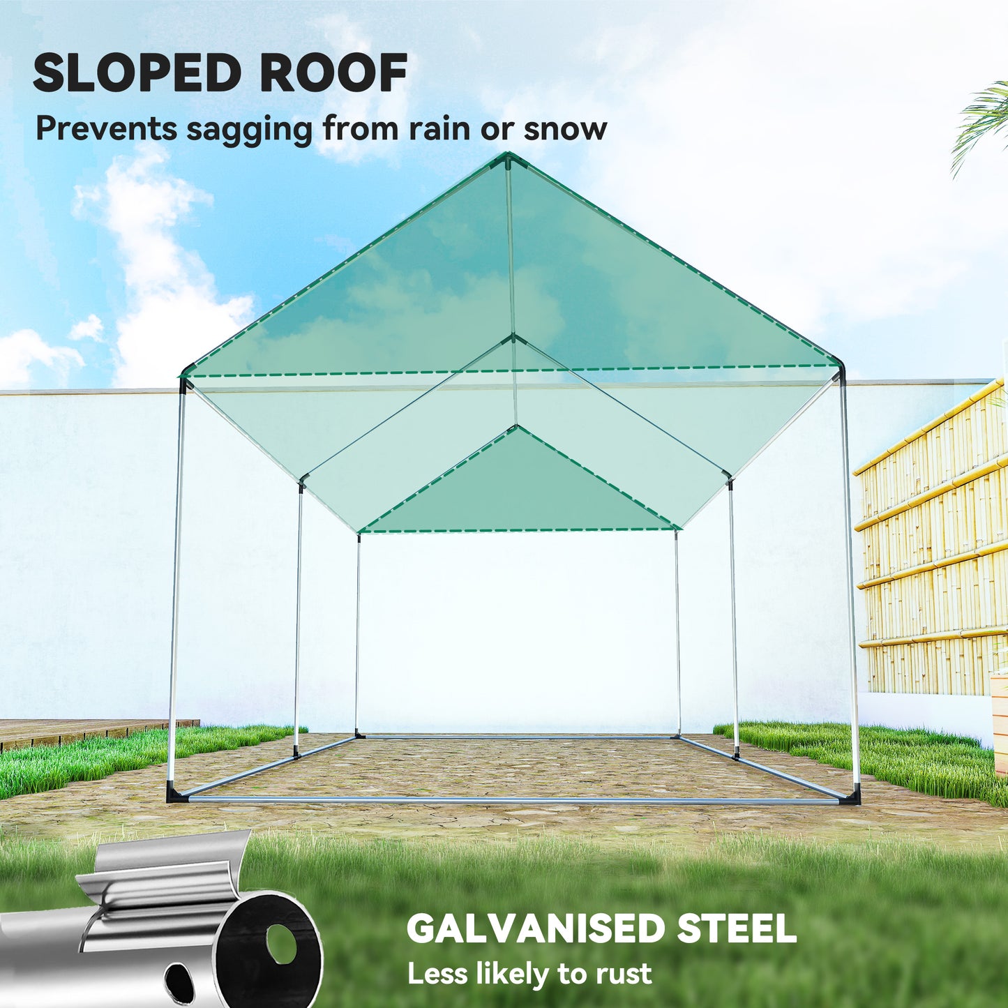 Polyethylene Walk-in Polytunnel Greenhouse with Roll-up door