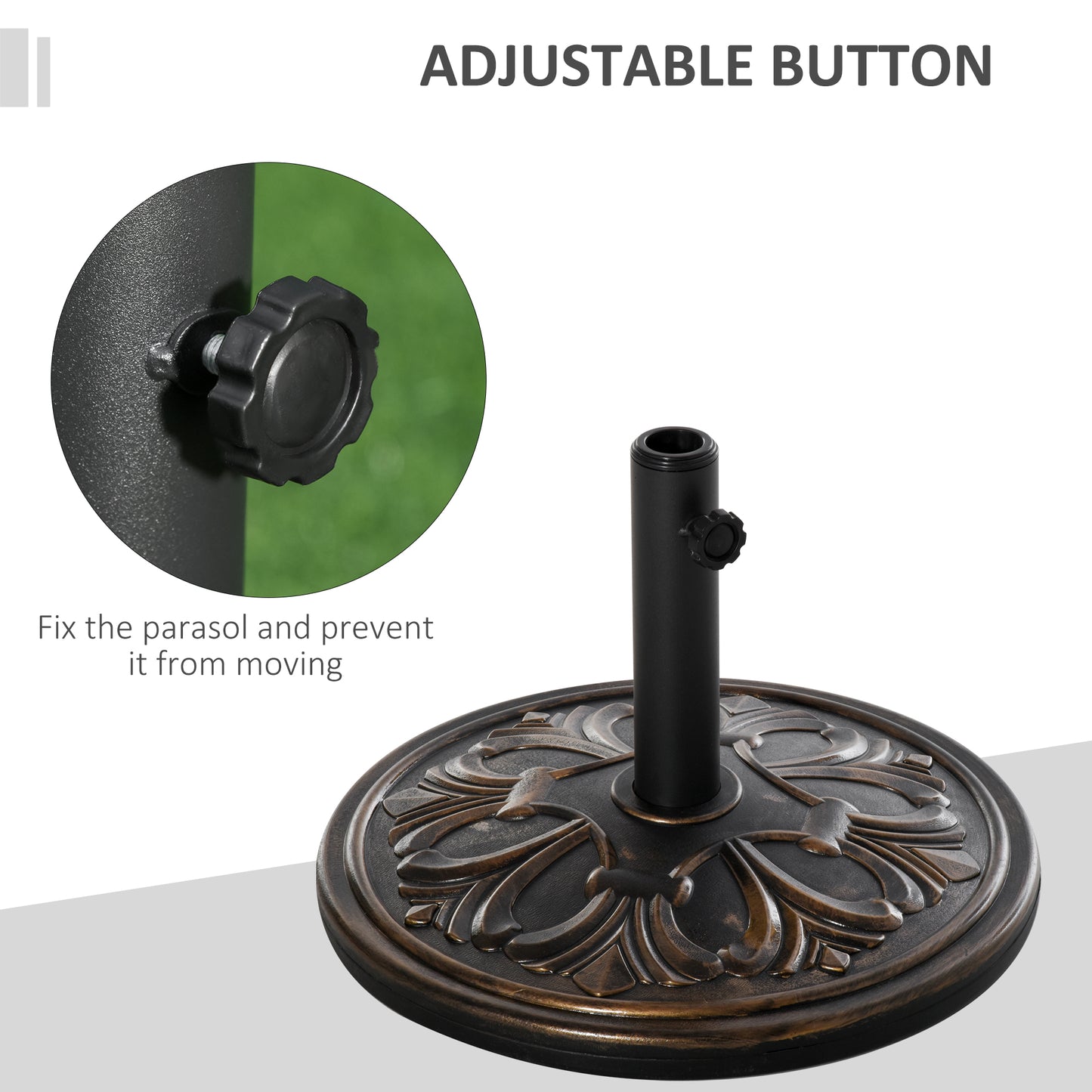 13kg Round Umbrella Base Outdoor Parasol Base Weight Stand Holder