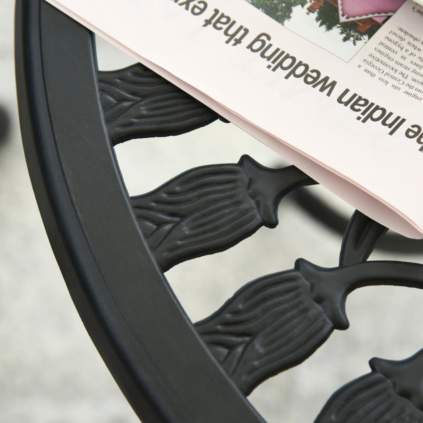 Three-Piece Aluminium Floral Bistro Garden Set