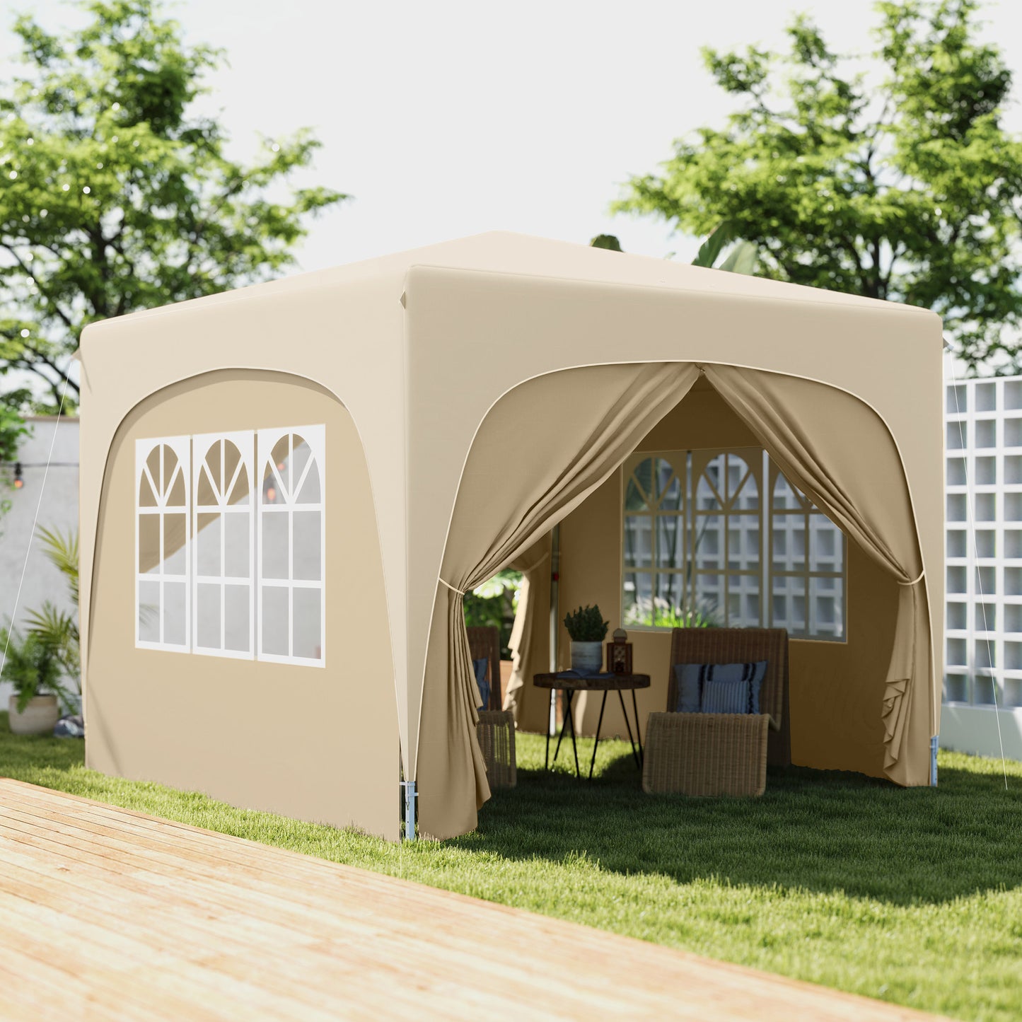 3 x 3m Pop-Up Gazebo Shelter, with Accessories