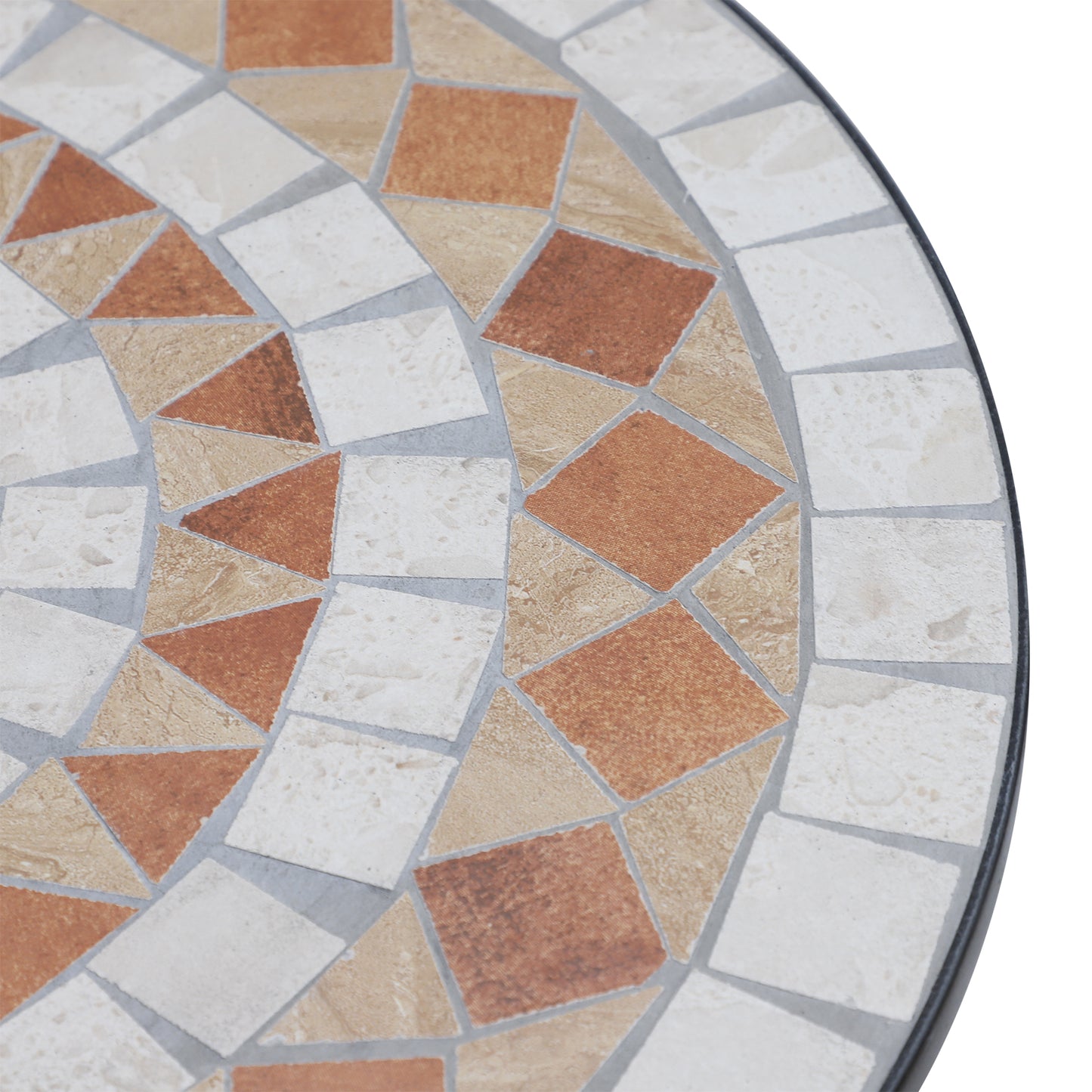 60 cm Mosaic Garden Table, Small Round Outdoor Side Table