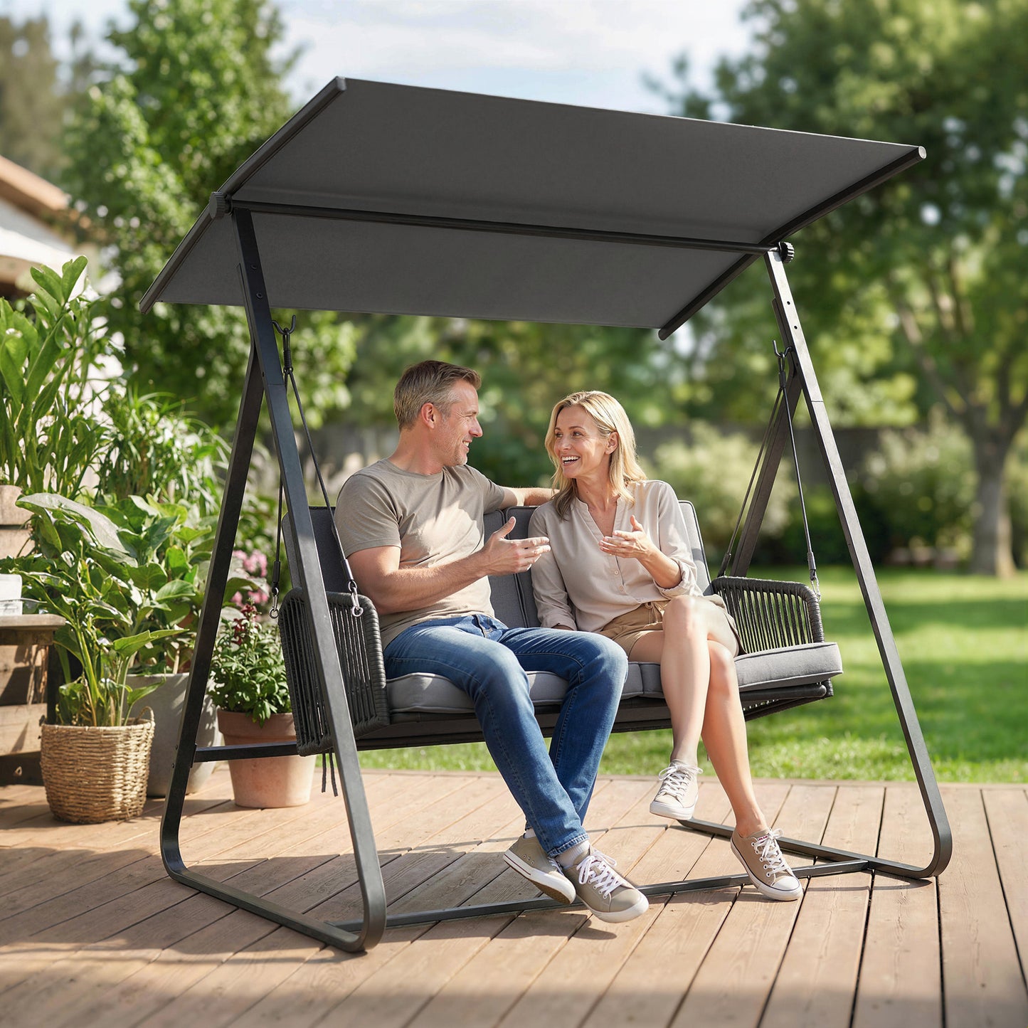 2-Seater Rattan Swing Chair