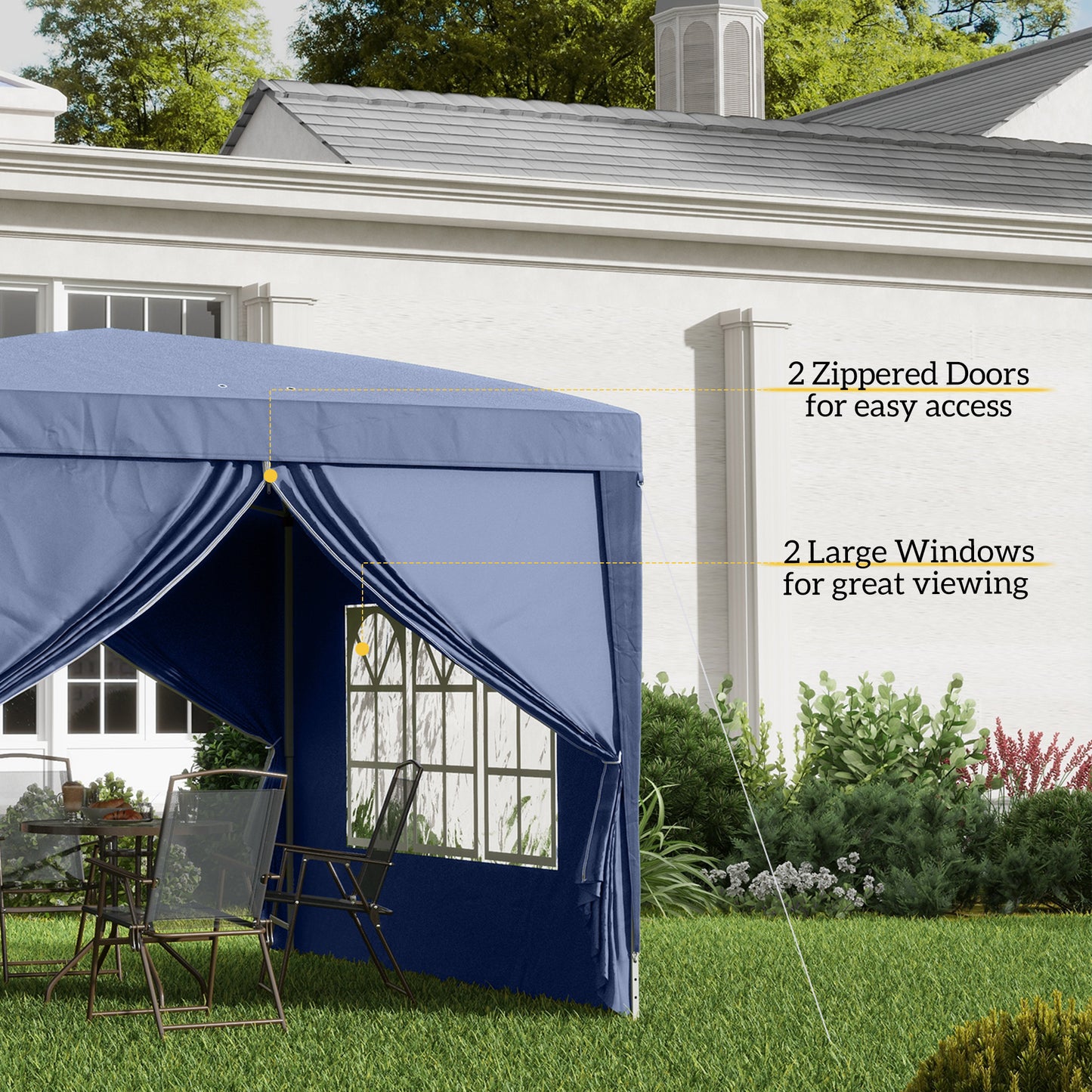 3 x 3 m Garden Pop Up Gazebo, Wedding Party Tent Marquee