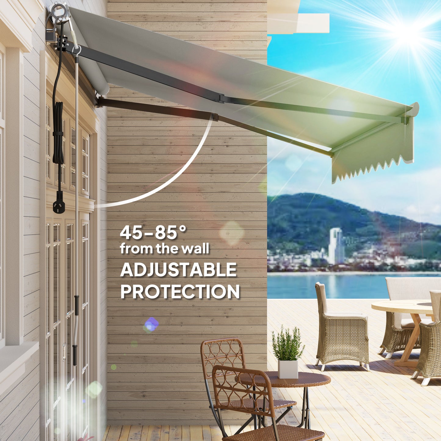 3 x 2.5m Electric Awning with Remote Controller (1)