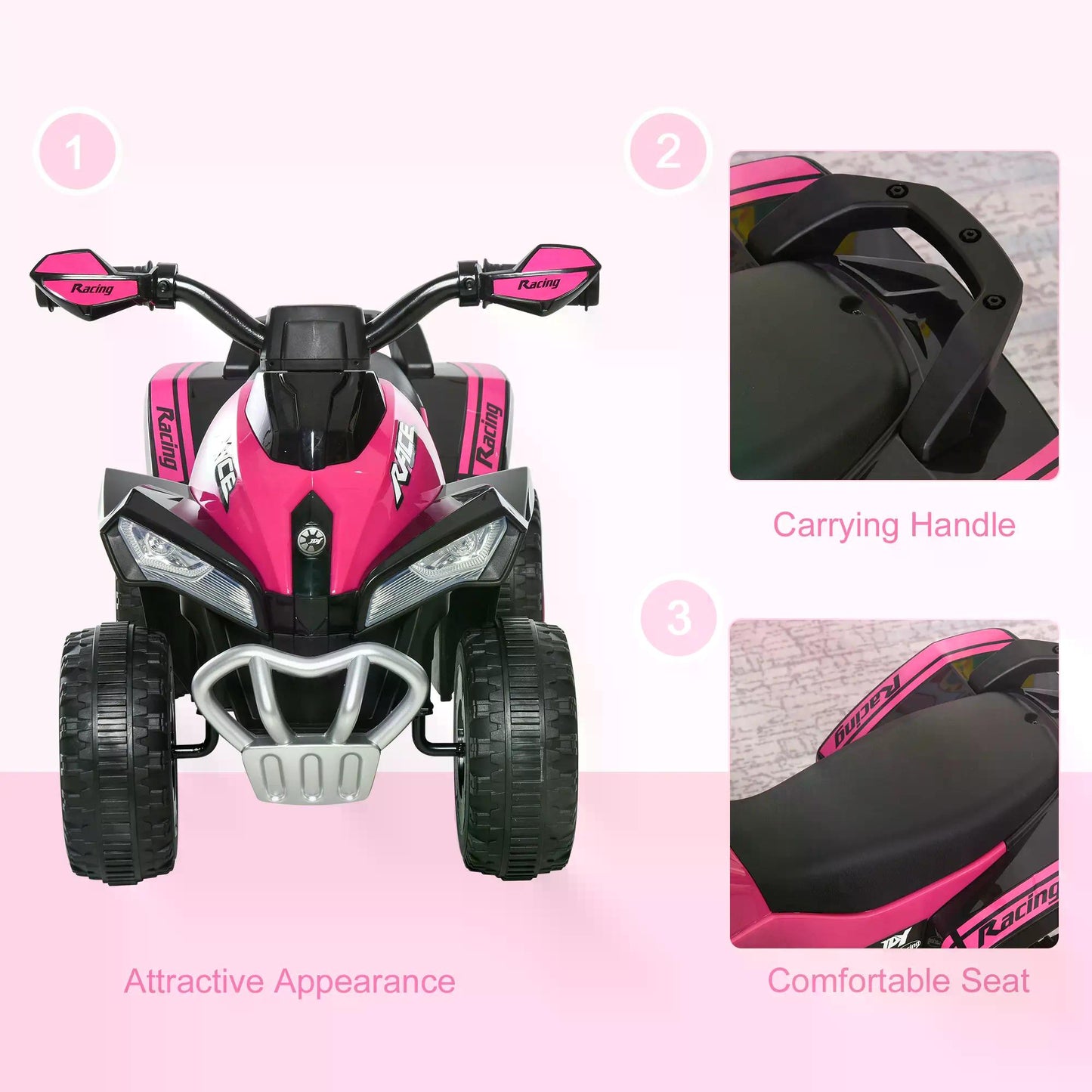 Ride on Toy for Kids 4 Wheel Foot-to-Floor Sliding Walking Car Toy