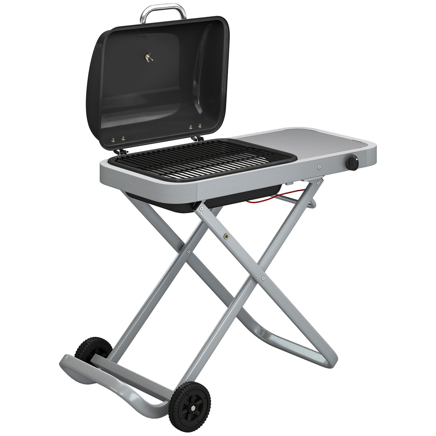 Foldable Gas BBQ Grill with Side Table