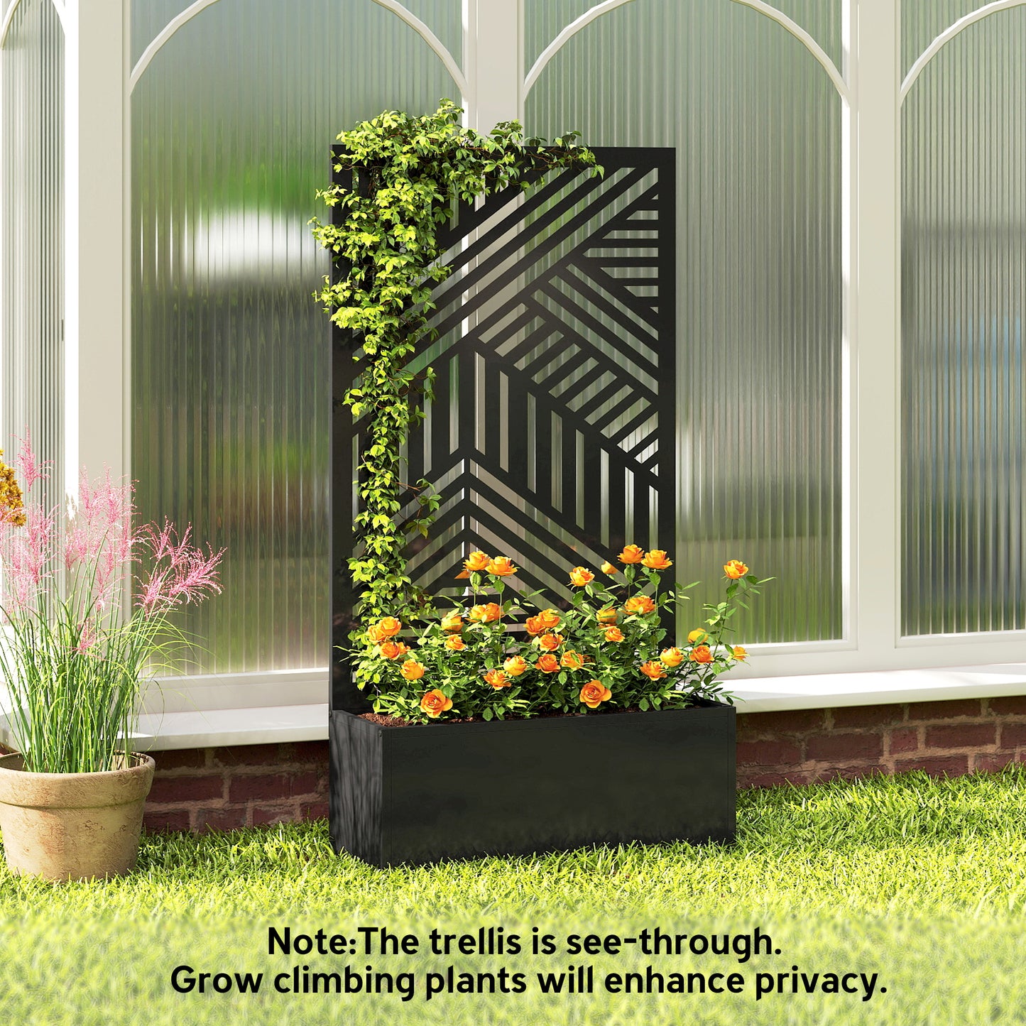Metal Garden Bed for Garden with Trellis (3)