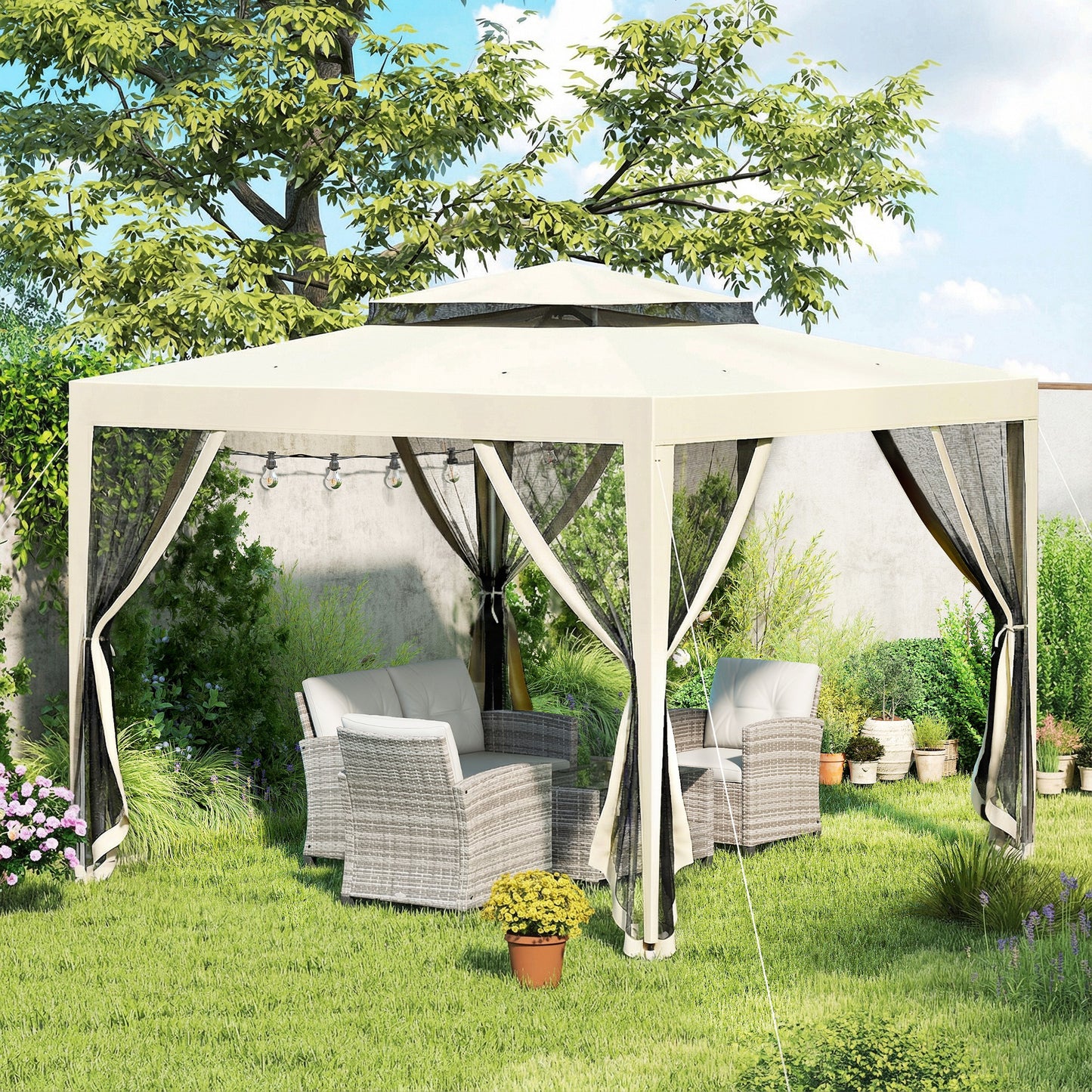 3 x 3 m Gazebo, Netting Party Tent