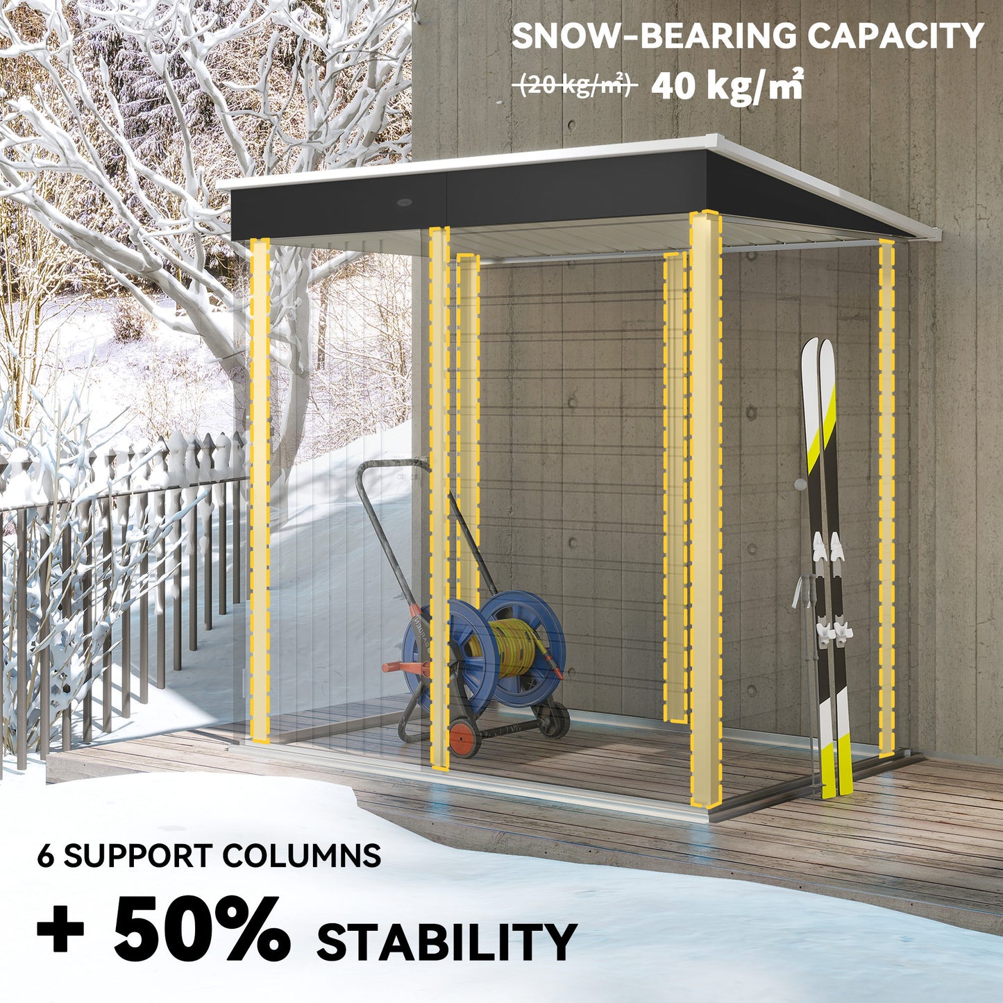 6 x 4ft Metal Garden Storage Shed