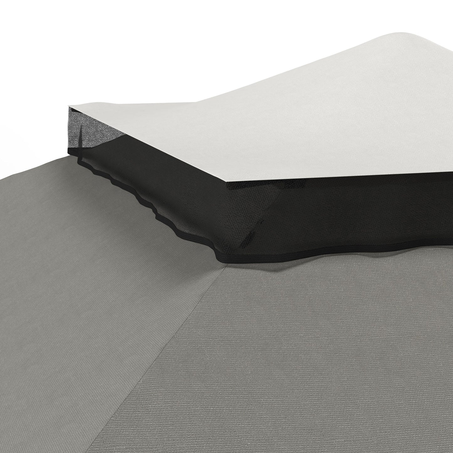 Pop Up Canopy Tent with Double Roof, Zipped Mesh Sidewalls