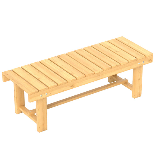 1 Piece 2-seater Outdoor Indoor Wooden Garden Bench Fir Patio
